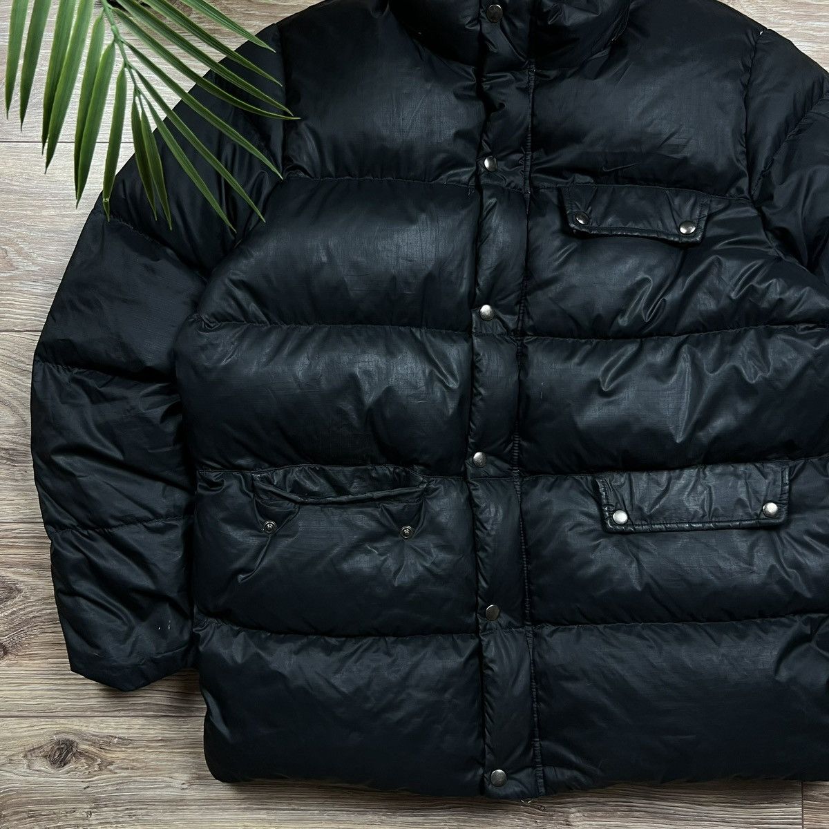 Nike 00s Nike Swoosh Vintage Drill Oversized Puffer Down Jacket Size US XL / EU 56 / 4 - 2 Thumbnail