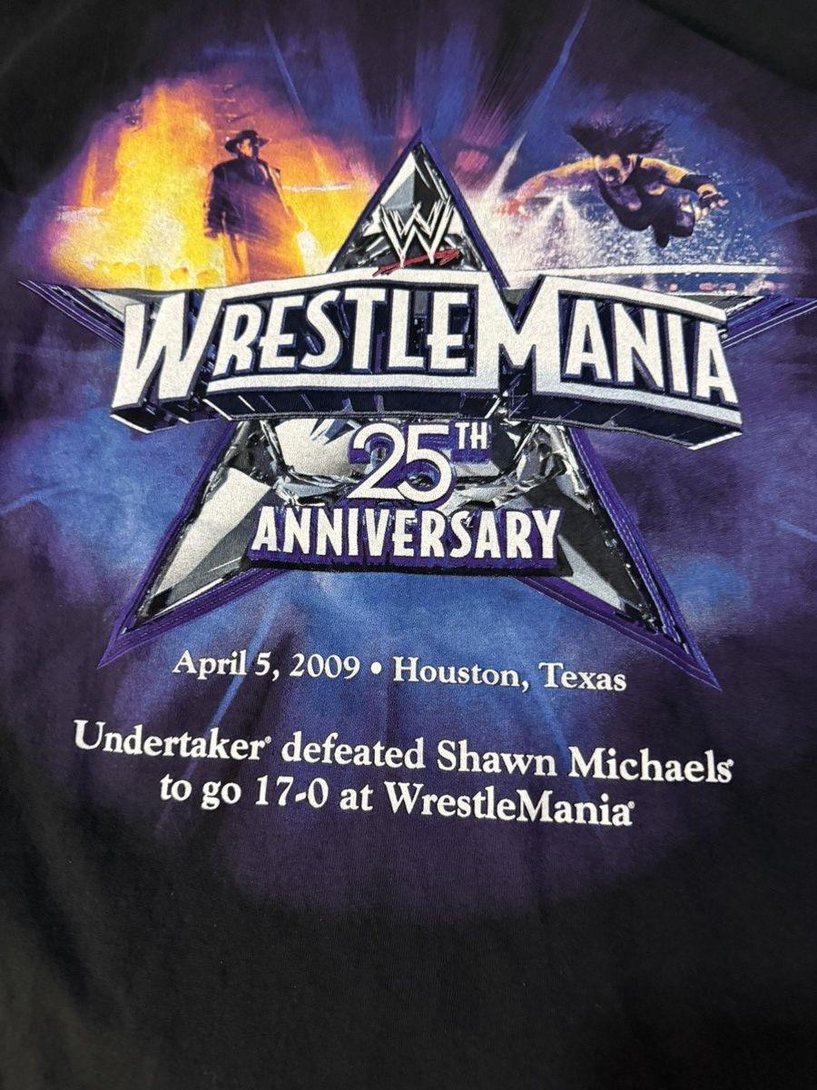 Vintage Vintage 00s WWE Undertaker 17-0 Wrestlemania 25 T Shirt Size US L / EU 52-54 / 3 - 3 Thumbnail