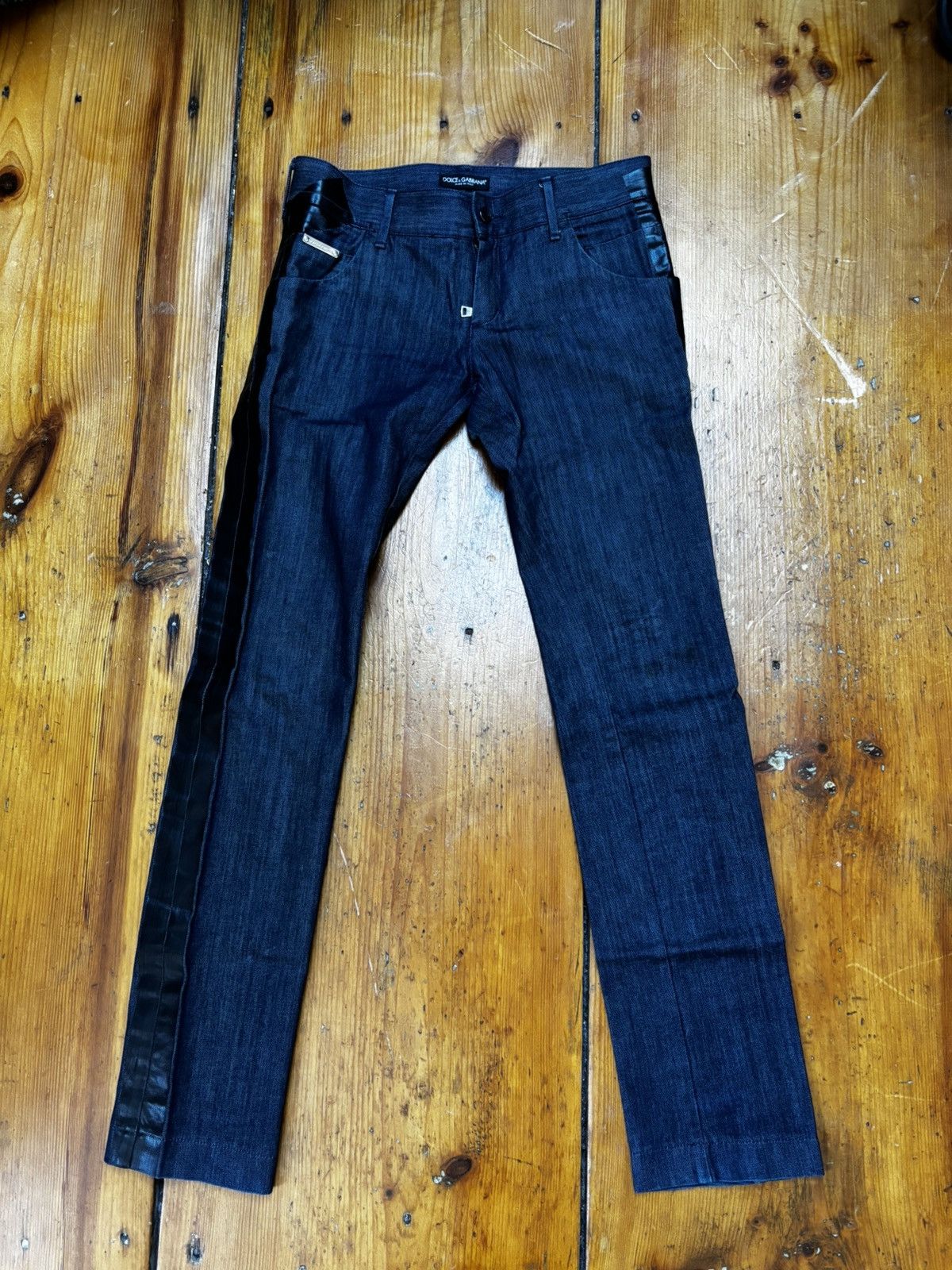 Dolce & Gabbana Dolce & gabbana ss08 duct tape denim indigo jeans Size US 32 / EU 48 - 1 Thumbnail
