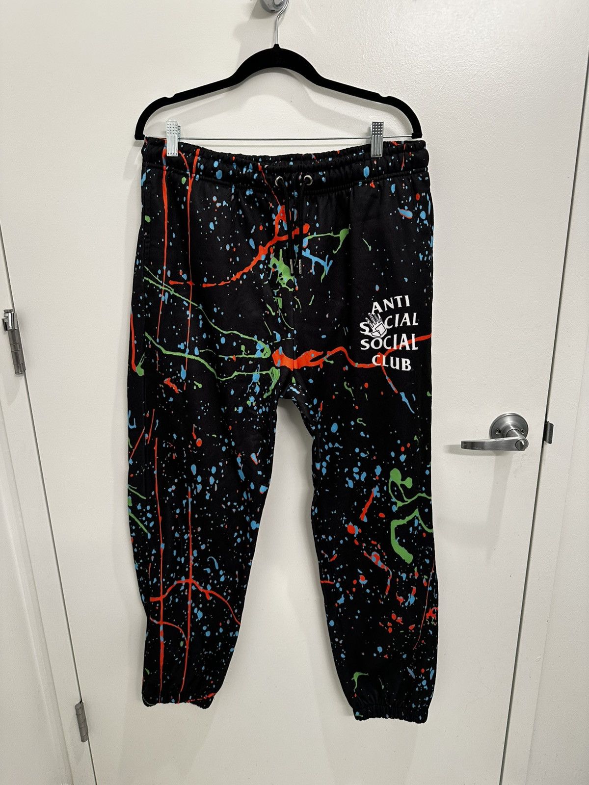 Anti social social club Paint Splatter sweatpants