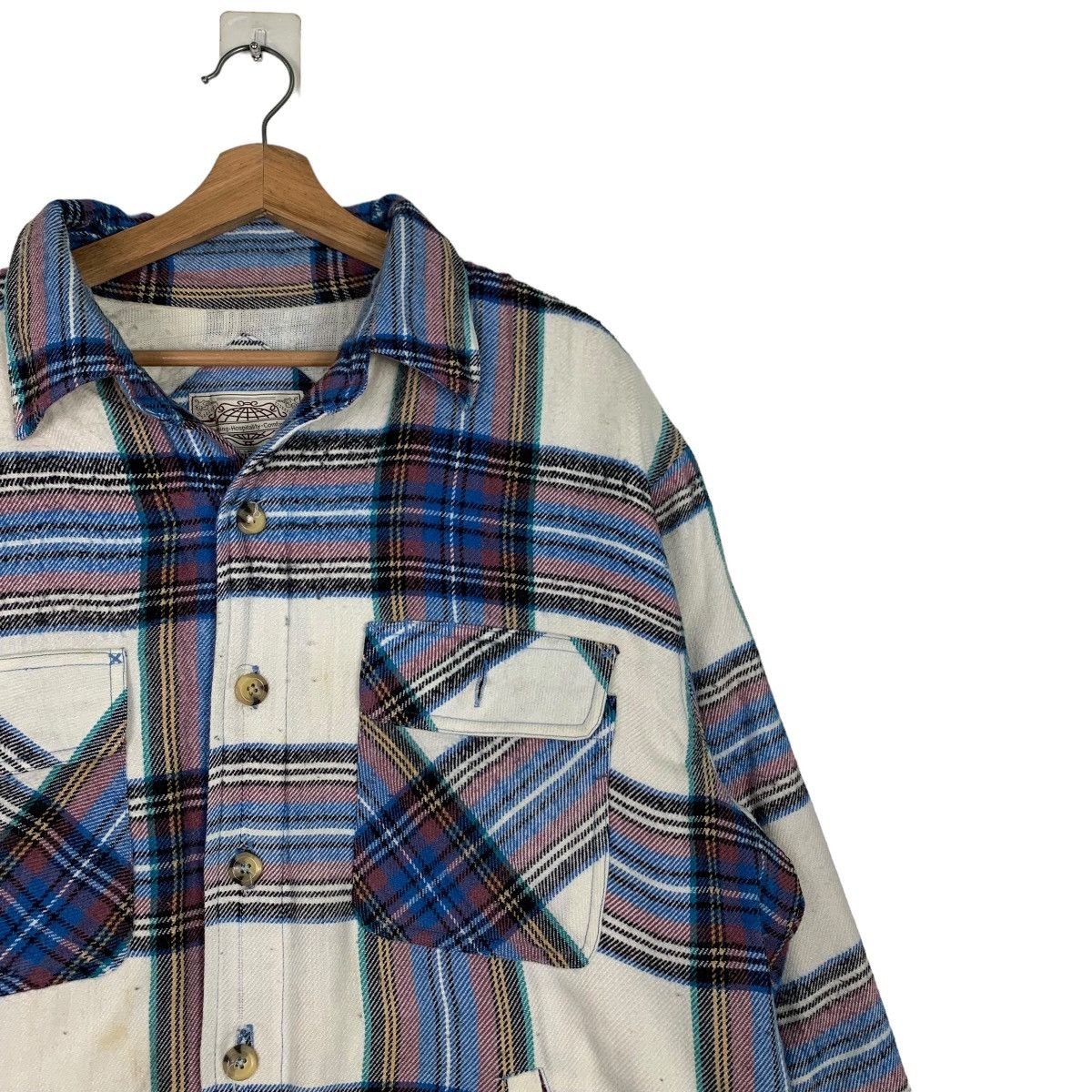 Flannel CALAJA Checked Plaid Tartan Sherpa Heavy Flannel #0333-C15 Size US XL / EU 56 / 4 - 6 Thumbnail