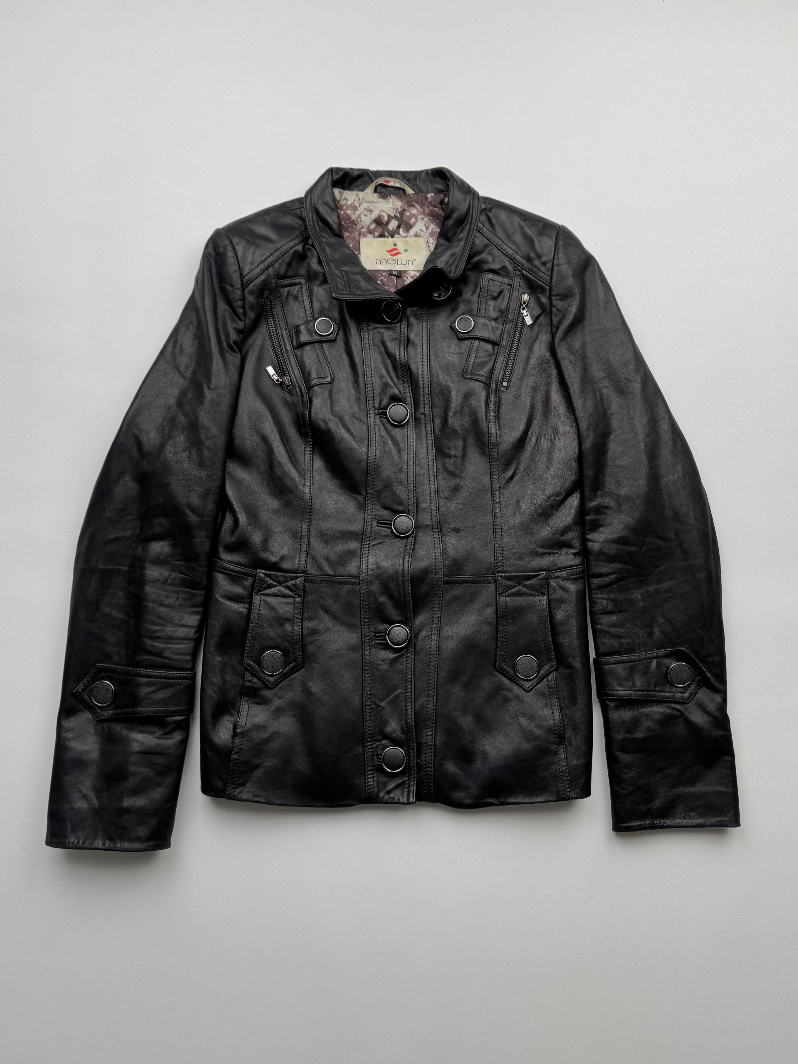 Vintage Vintage Leather Jacket With Straps B495(V51)E2 Size M / US 6-8 / IT 42-44 - 1 Thumbnail