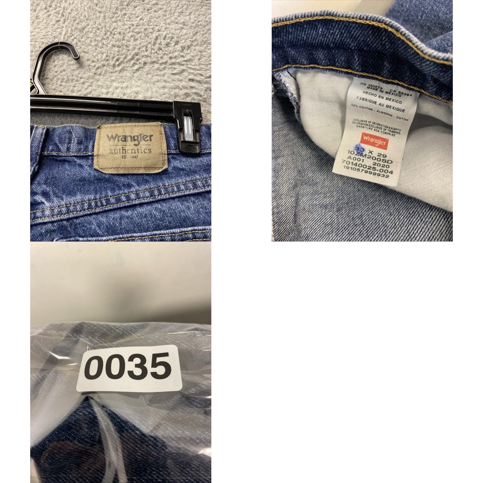 Wrangler VINTAGE Wrangler Jeans Mens 32x29 Straight Leg Denim 5-Pocket Zip Blue Cotton Workwear Classic Mens Size US 32 / EU 48 - 8 Thumbnail