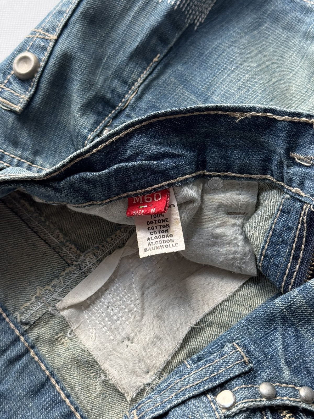 Miss Sixty × Vintage VINTAGE MISS SIXTY 2000s Distressed MINI SKIRT Miss Me Style Size 30" / US 8 / IT 44 - 9 Thumbnail