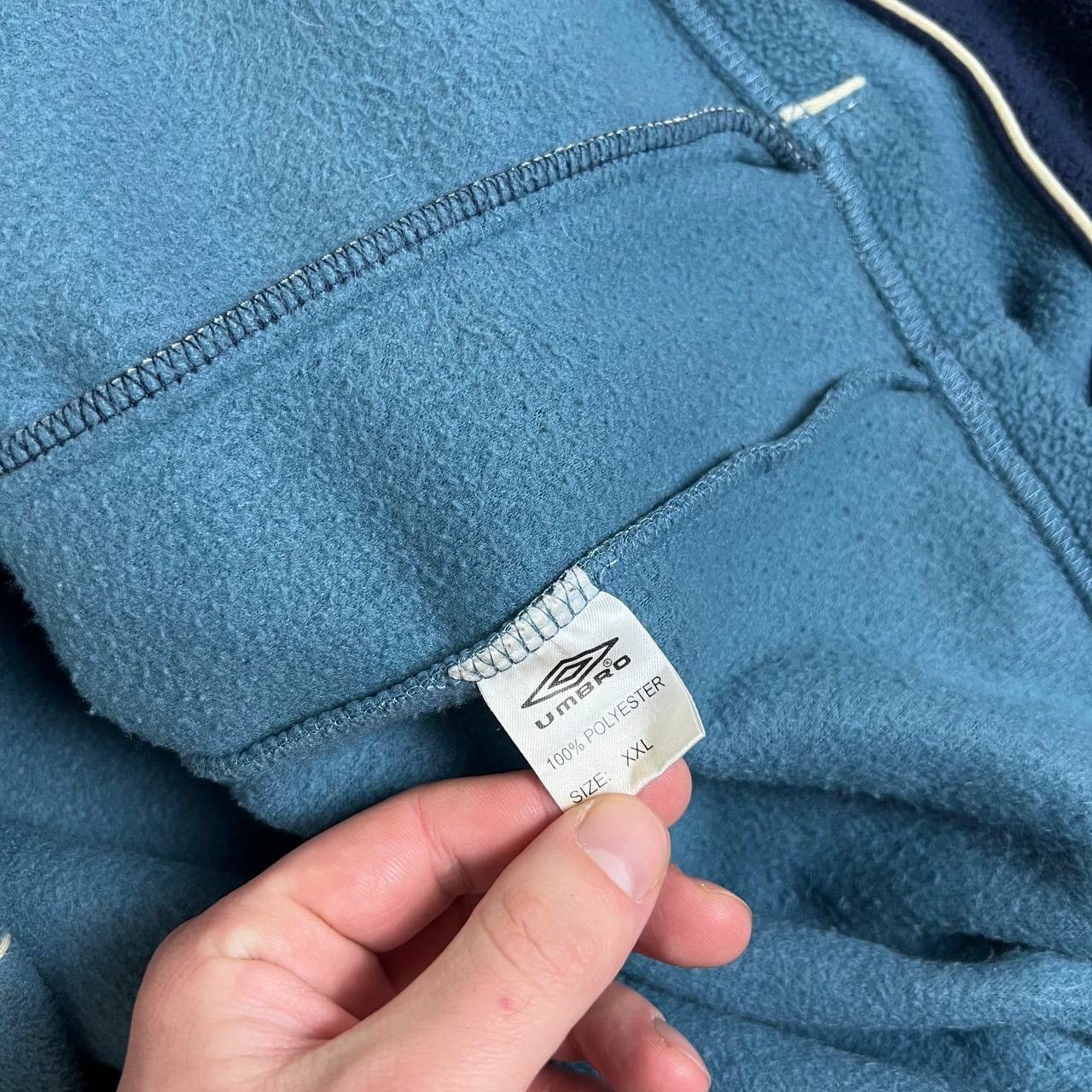 Umbro Umbro Mini Logo Vintage Y2K Quarter Zip Up Fleece Sweatshirt Size US XXL / EU 58 / 5 - 5 Thumbnail