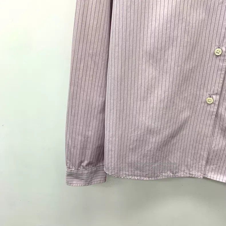 Prada Prada Colour-blocked vertical striped cotton lapel single- Size US XXS / EU 40 - 4 Thumbnail