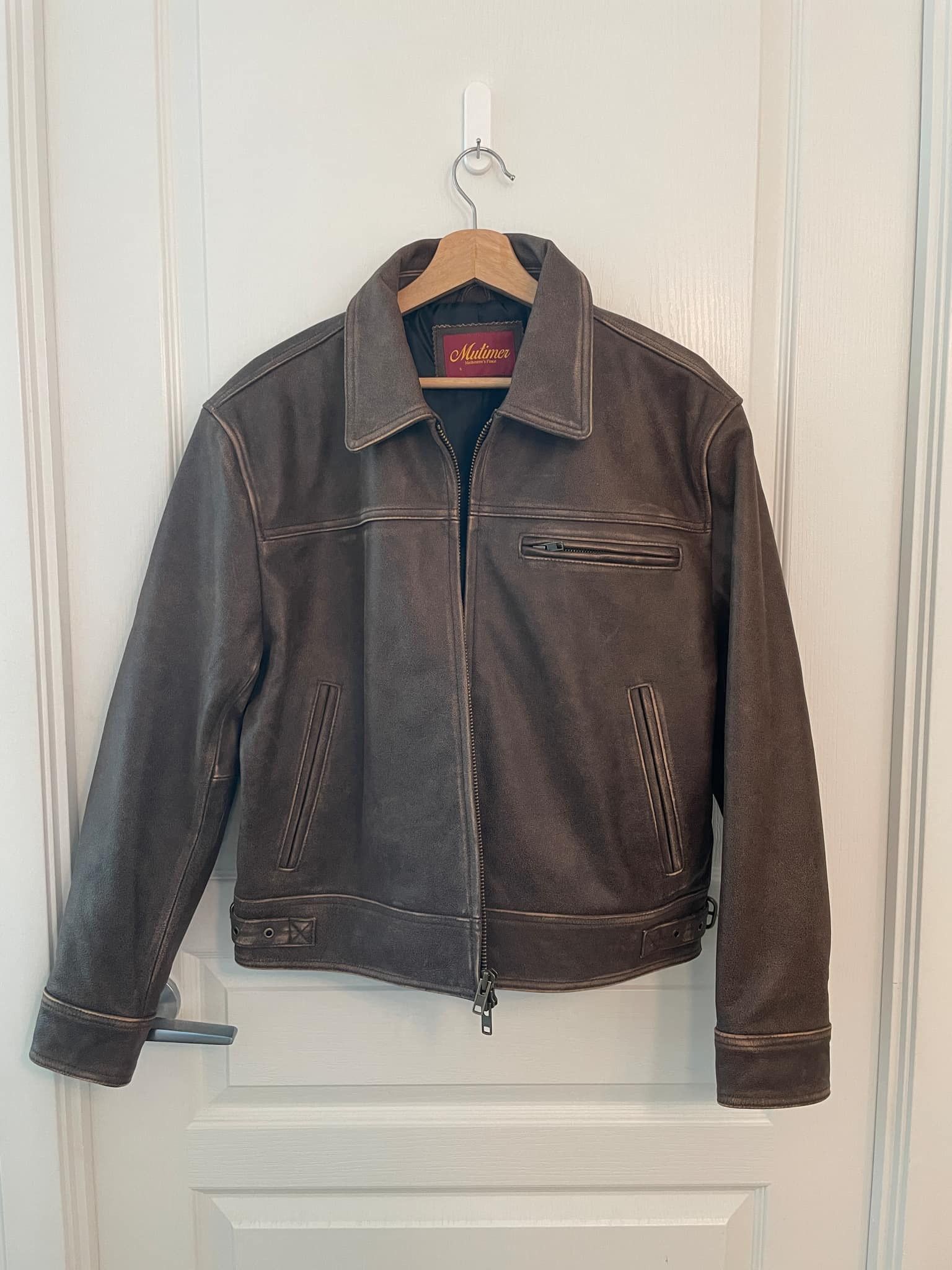 Mutimer Leather Jacket Black and Brown