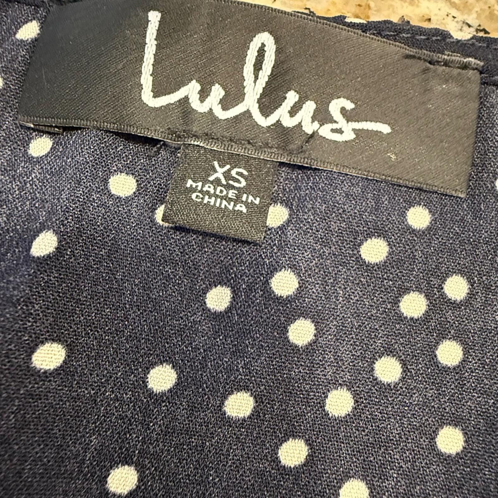 Lulus Lulus black white polka dot ruffle bell sleeve dress SZ XS Size XS / US 0-2 / IT 36-38 - 4 Thumbnail
