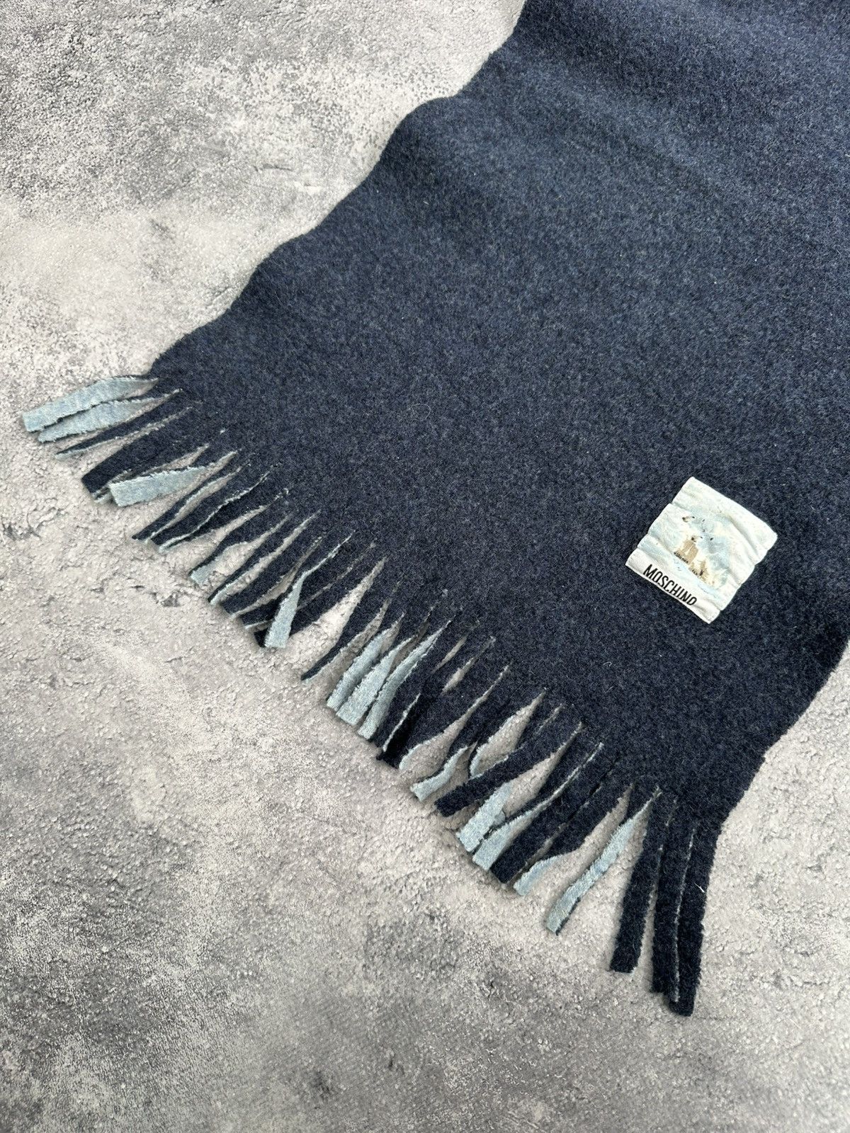 Moschino Moschino Vintage Wool Scarf Bear Logo Muffler Neckwear Italy Size ONE SIZE - 10 Thumbnail