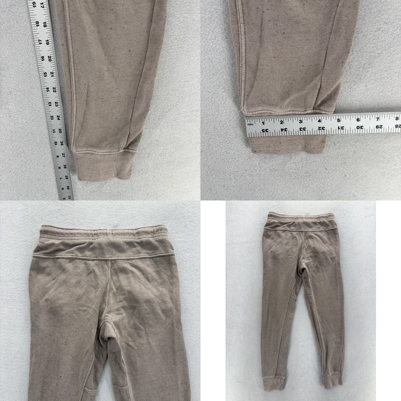 Nike Nike Pants Mens XS Beige Fleece Joggers Sweatpants Flecked Athletic Gym Training Size US 27 - 8 Thumbnail