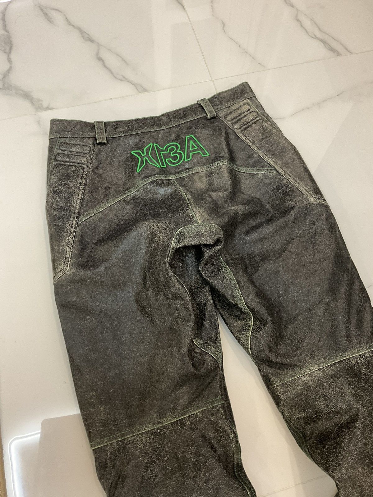 Hood By Air Hood by air leather pants Size US 34 / EU 50 - 4 Thumbnail
