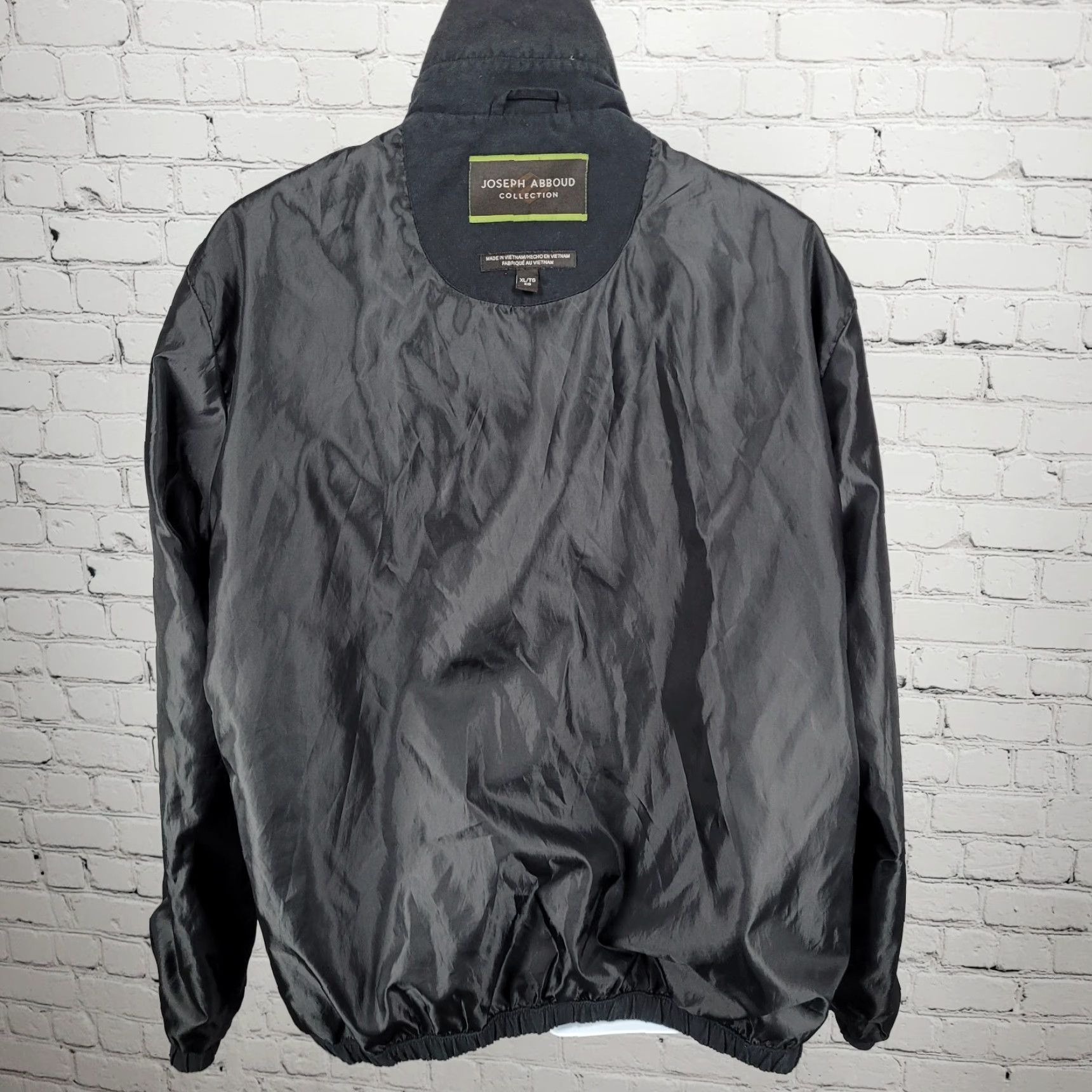 Joseph Abboud Joseph Abboud Jacket Black Microfiber Full Zip Collared Lightweight Lined XL Size US XL / EU 56 / 4 - 6 Thumbnail