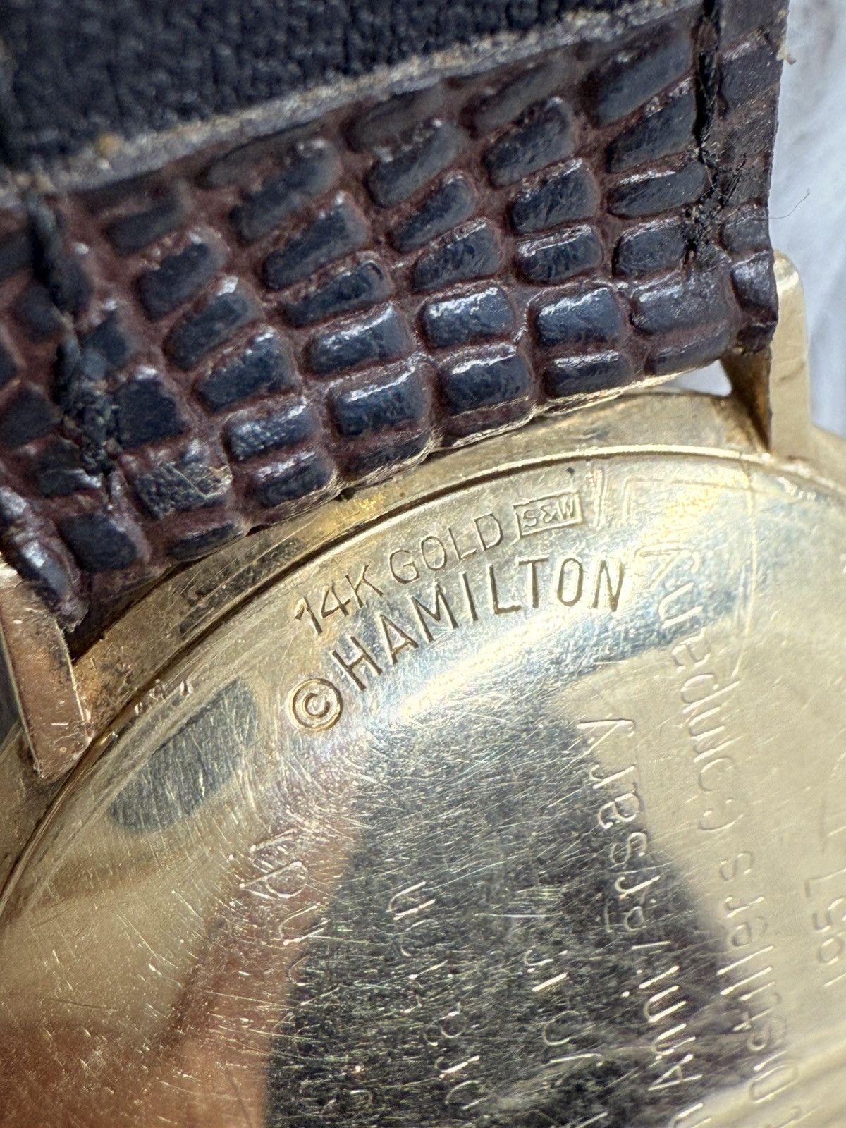 Vintage Vintage HAMILTON THINLINE Manual Men’s Watch 14K Solid Gold Size ONE SIZE - 13 Thumbnail