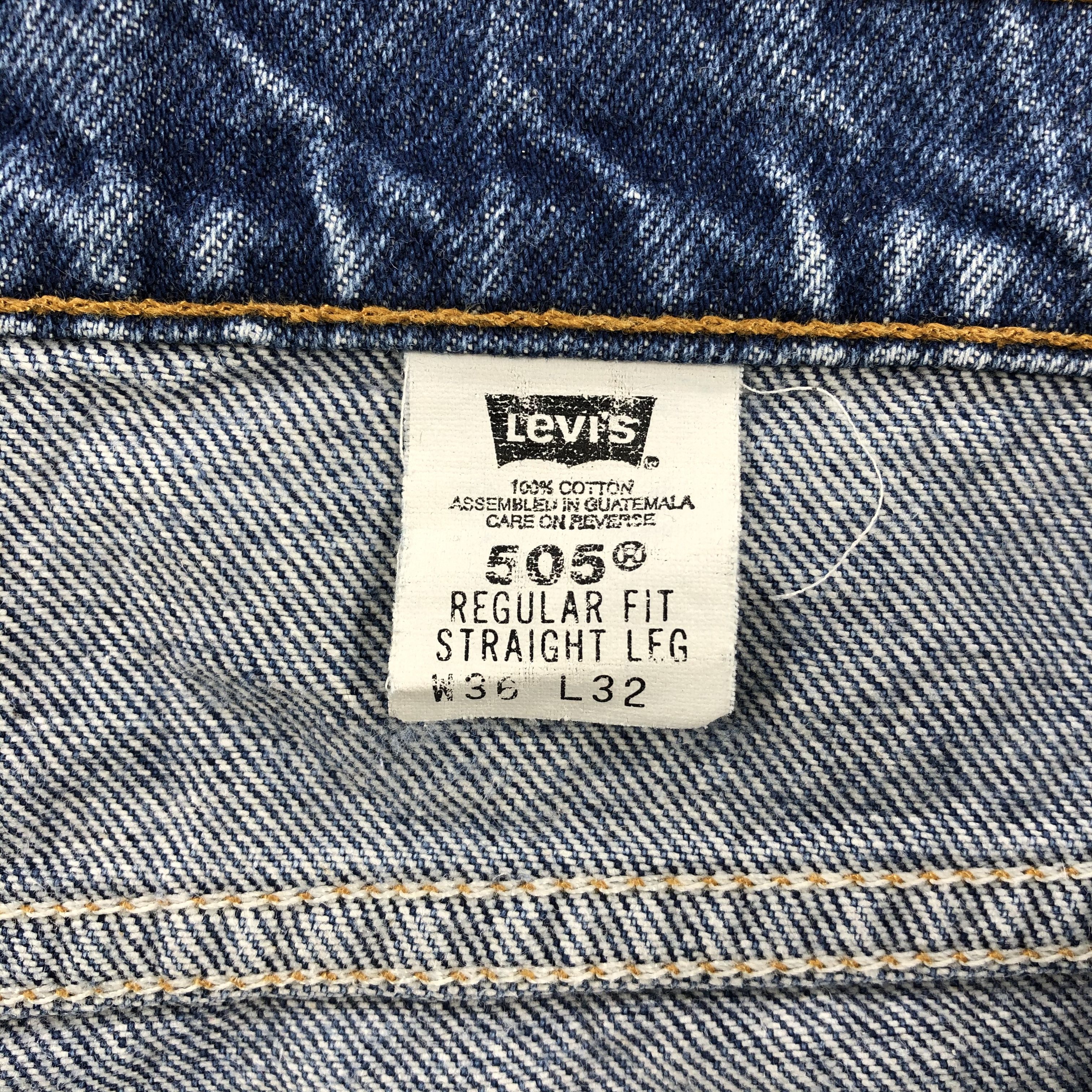Levi's × Vintage 90s Vintage Levis 505 Orange Tab Jeans-JM1773 Size US 35 - 10 Thumbnail