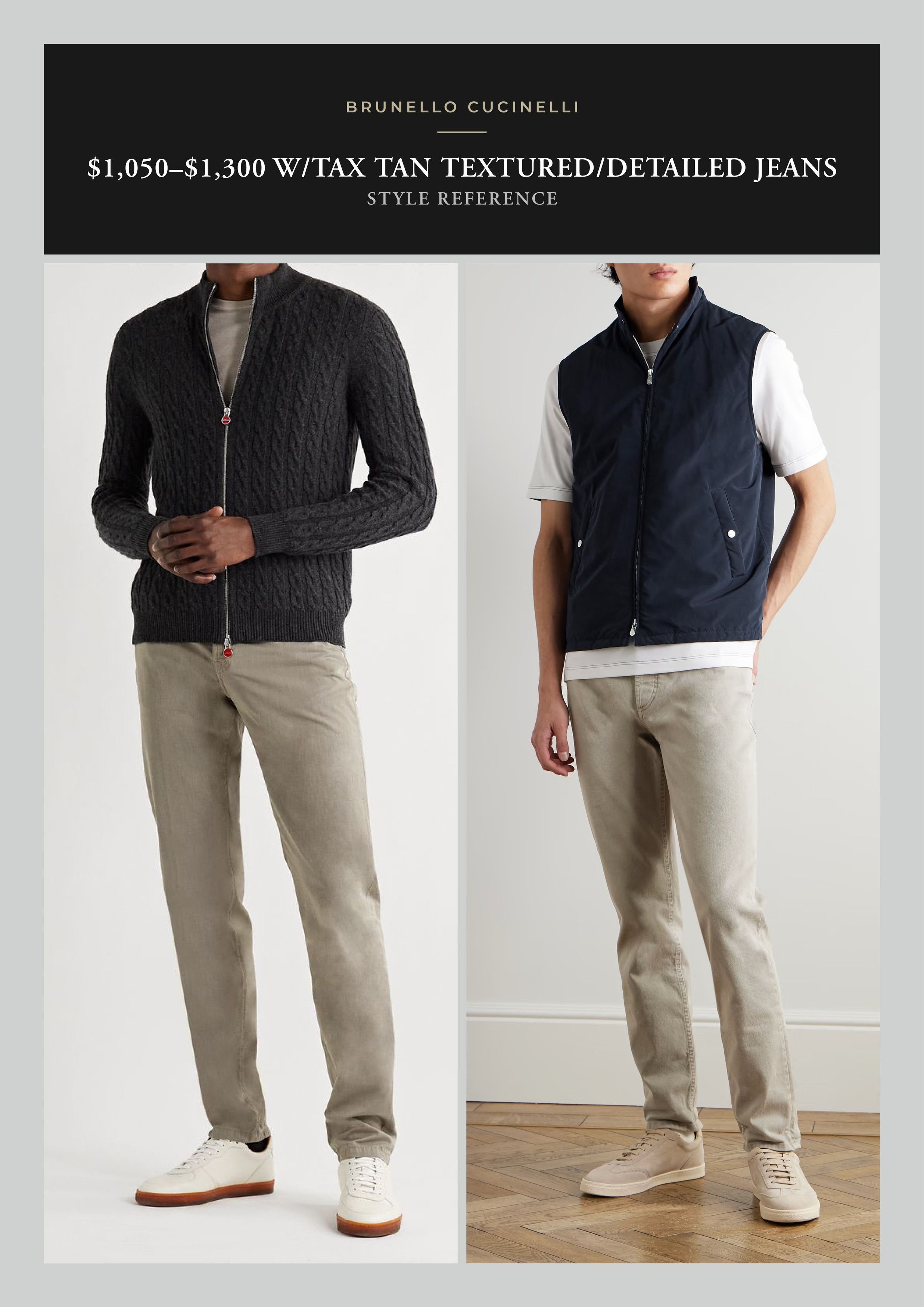 Brunello Cucinelli Best Dressed $1,050 BRUNELLO CUCINELLI Slim Fit Tan Jeans Size US 34 / EU 50 - 10 Thumbnail