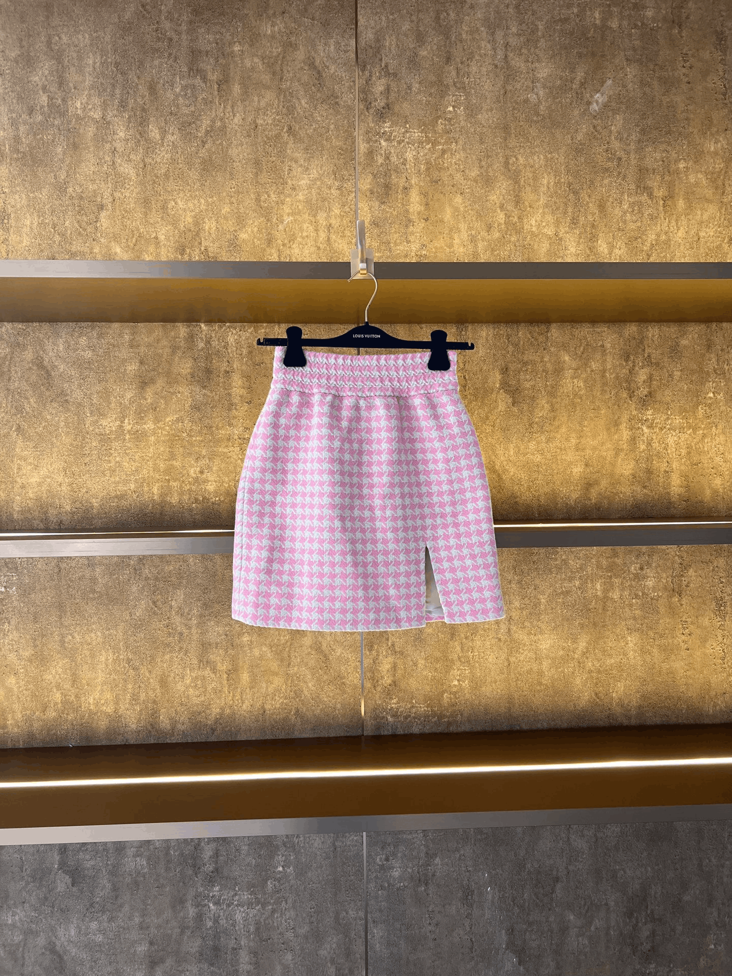 Miu Miu Miumiu Houndstooth Wool Skirt Size 38" / US 16 / IT 52 - 1 Thumbnail