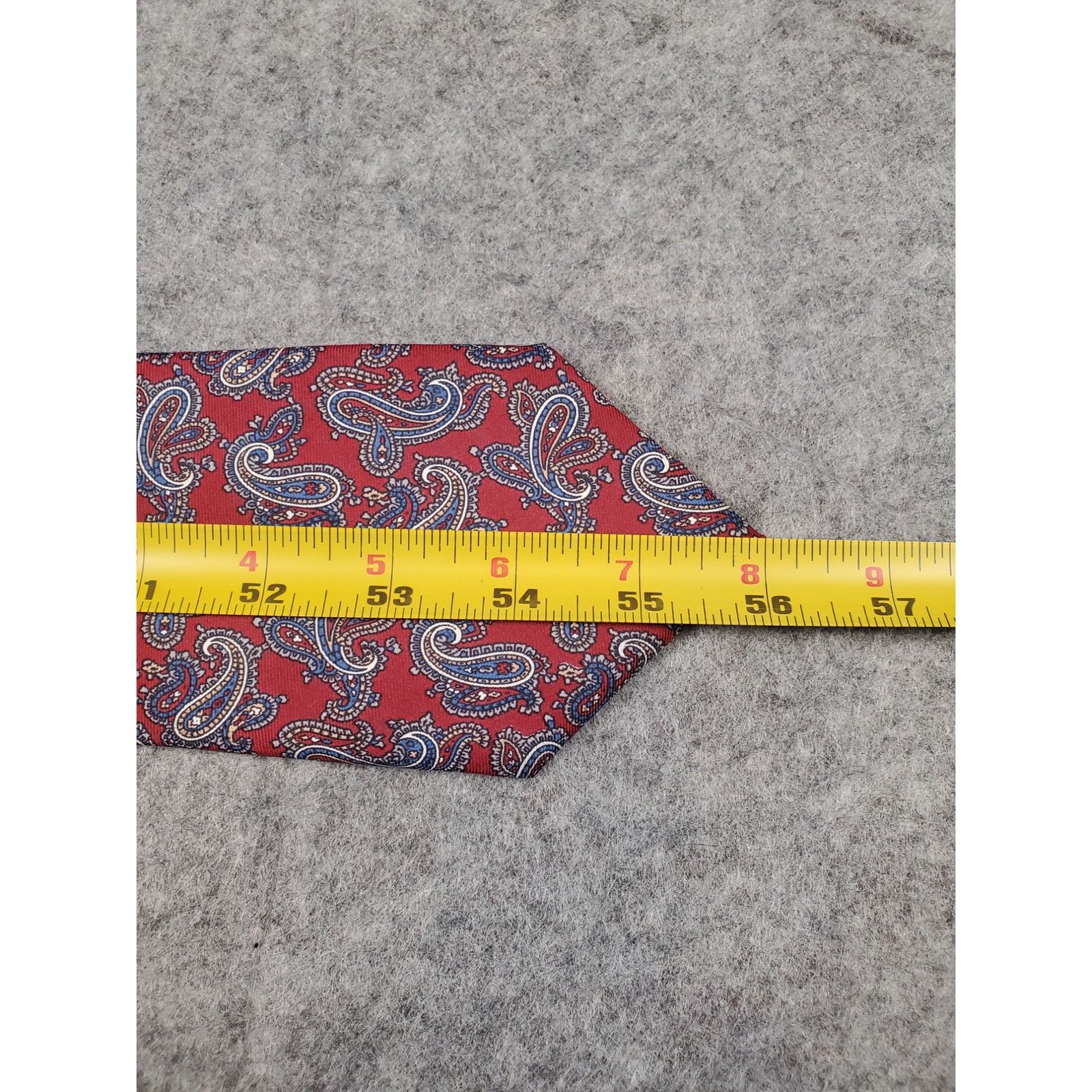 Other Vintage Men's Hathaway Red And Blue Silk Paisley Necktie Size ONE SIZE - 8 Thumbnail
