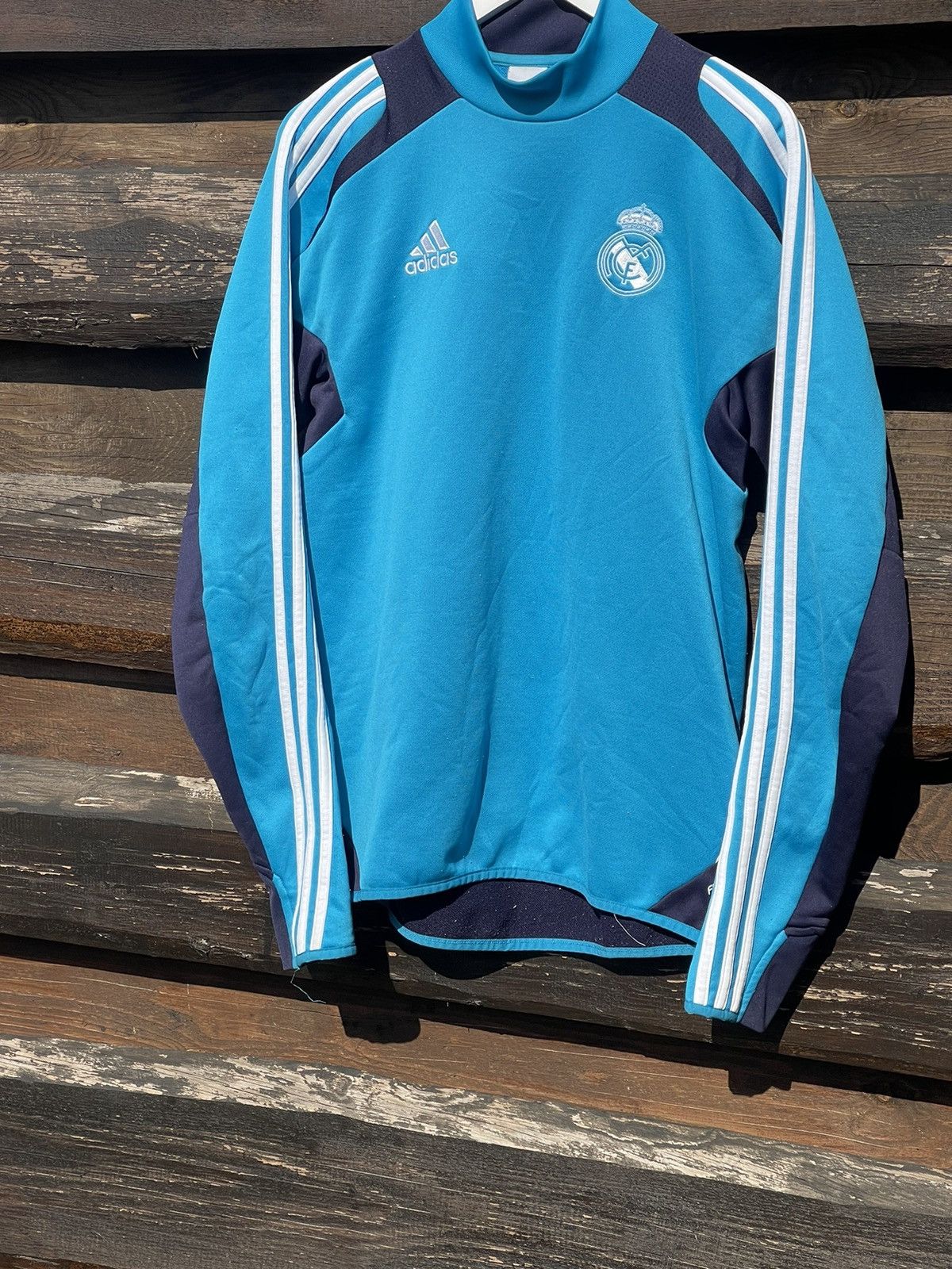 Adidas × Vintage 2012 Adidas Real Madrid blue Jersey Sweatshirt Size US S / EU 44-46 / 1 - 6 Thumbnail