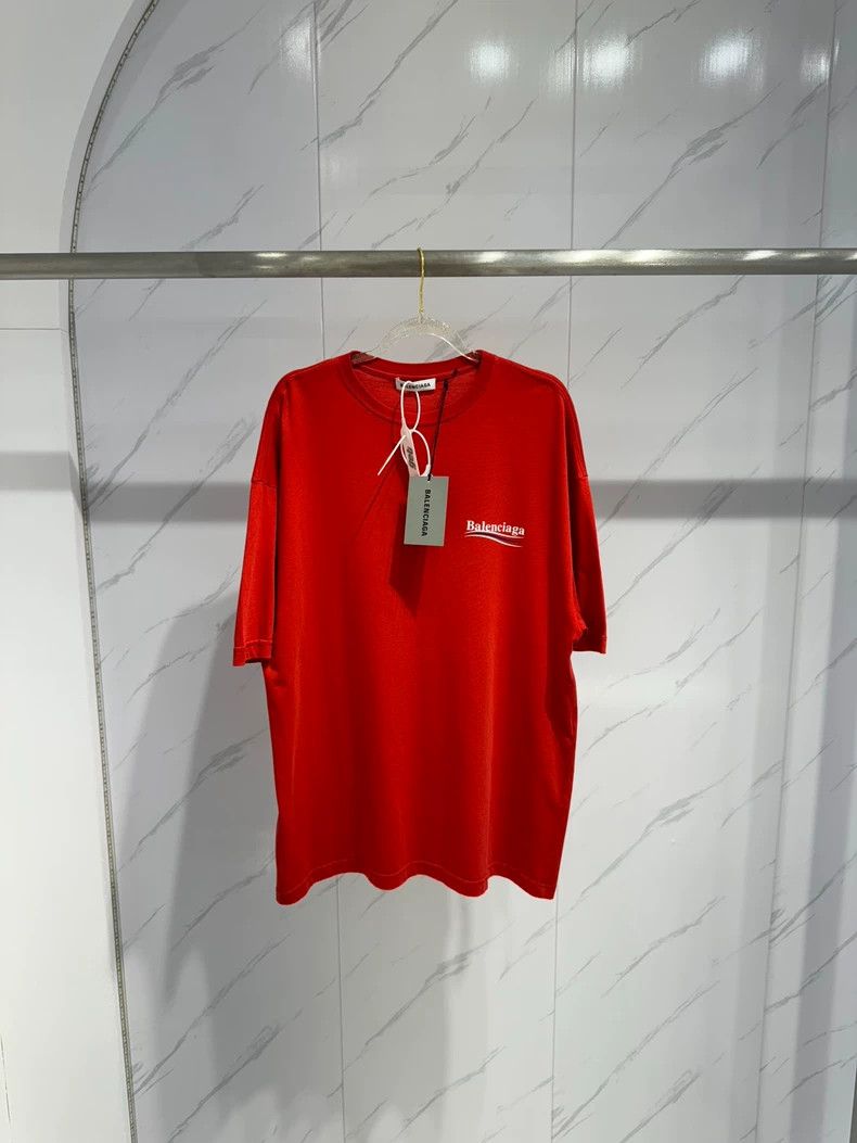 Balenciaga Balenciaga Red Coke Wave Logo Tee - dmc Size US S / EU 44-46 / 1 - 1 Thumbnail
