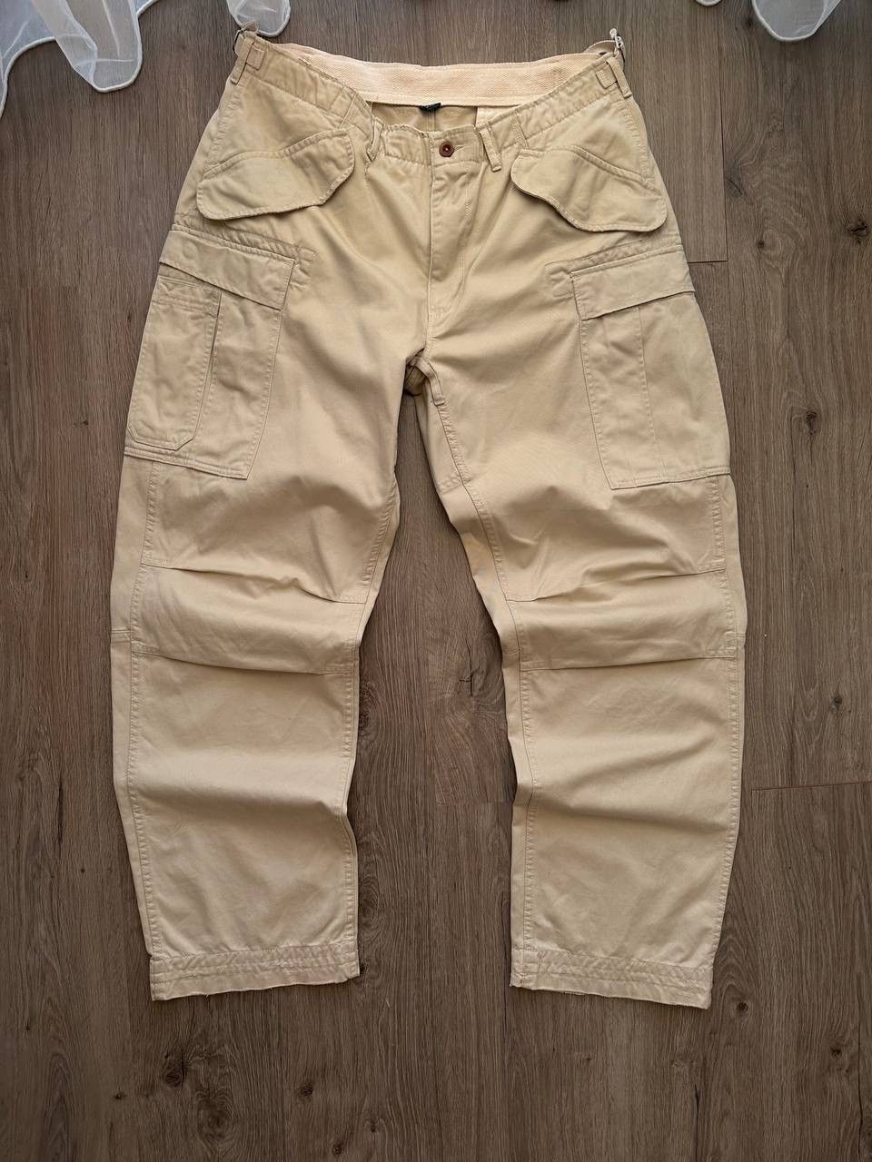 Polo Ralph Lauren × Vintage Vintage Polo Ralph Lauren Cargo Beige Baggy PRL Pants Size US 34 / EU 50 - 5 Thumbnail