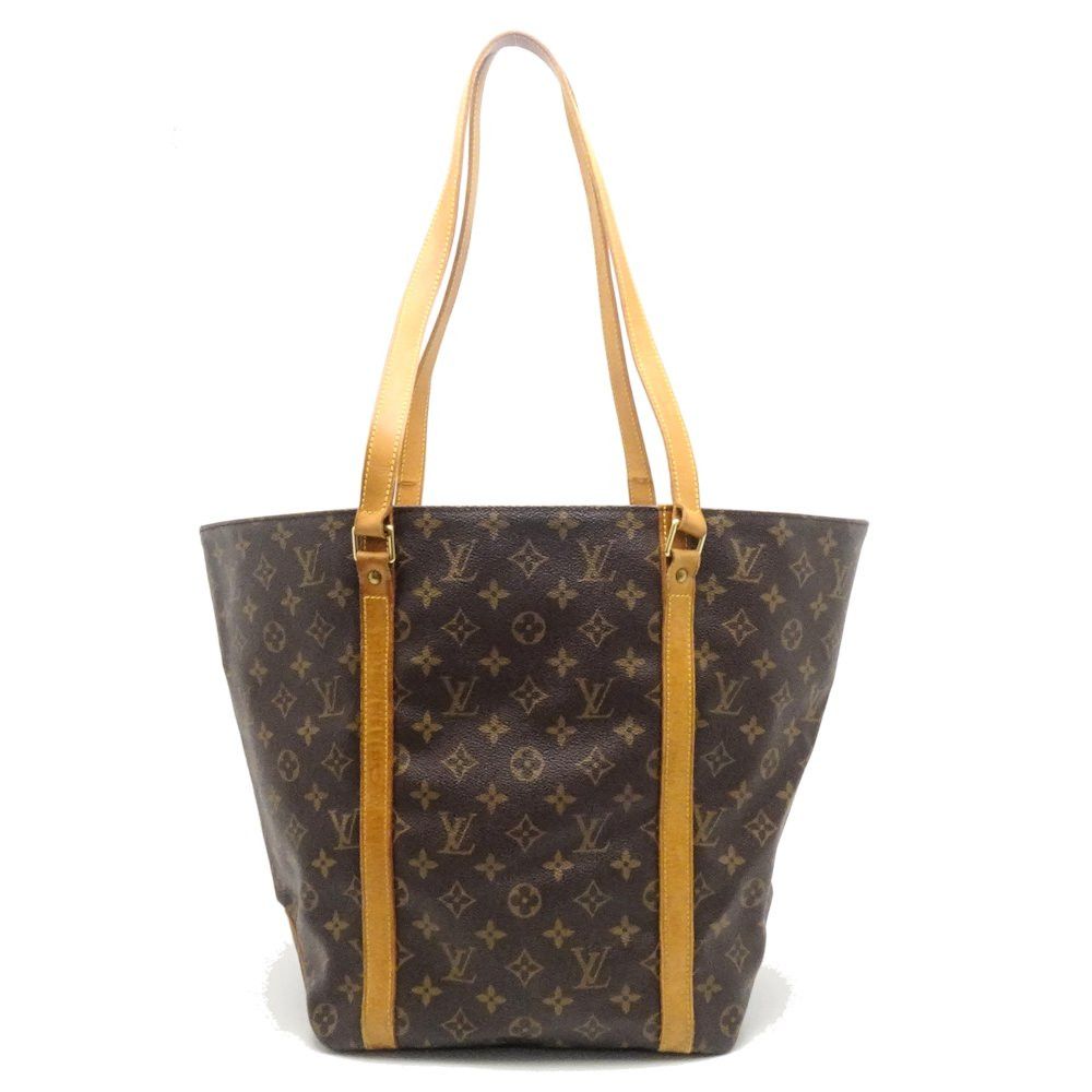 Louis Vuitton Monogram Sac Shopping Tote Brown Shoulder Bag