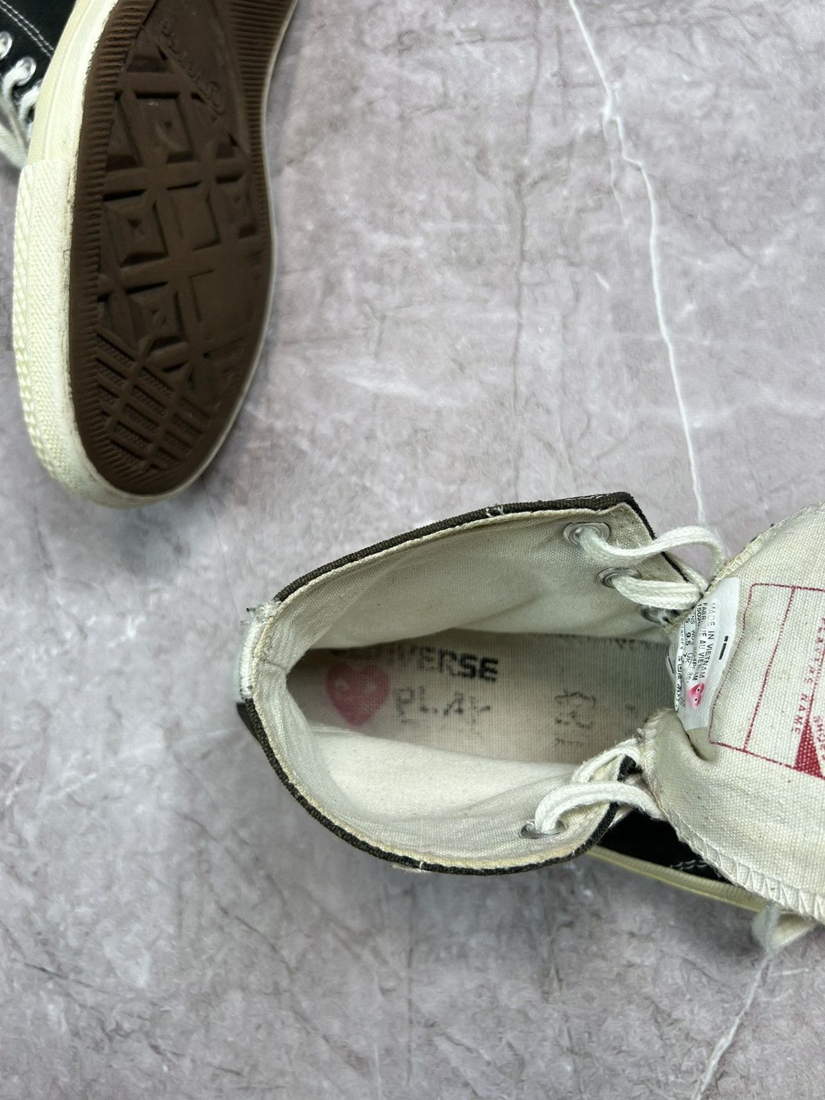 Comme des Garcons × Comme des Garcons PLAY × Converse Comme Des Garcons CDG PLAY x Converse Chuck Taylor 70s High Size US 7.5 / EU 40-41 - 13 Thumbnail
