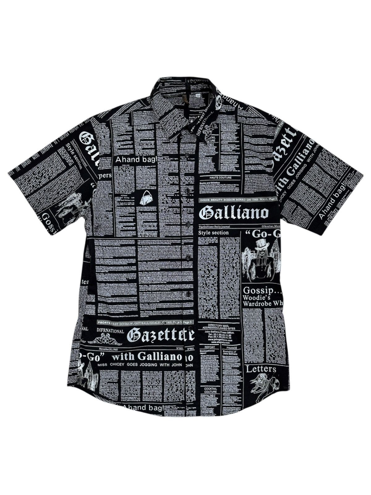 John Galliano Gazette Print Shirt Size US L / EU 52-54 / 3 - 1 Thumbnail