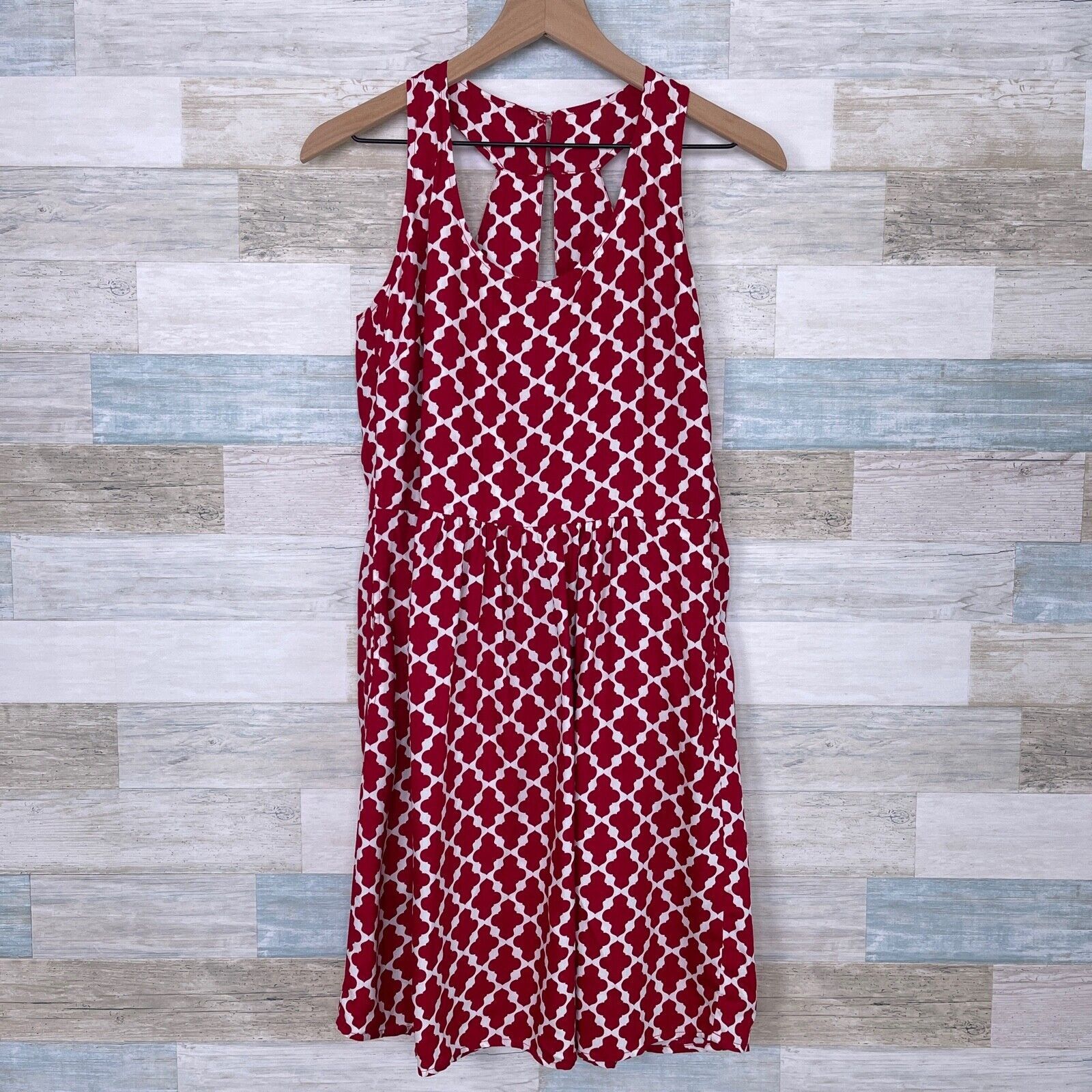 Other Escapada Lyla Dress Red White Print Sleeveless Racerback Me Size M / US 6-8 / IT 42-44 - 1 Thumbnail