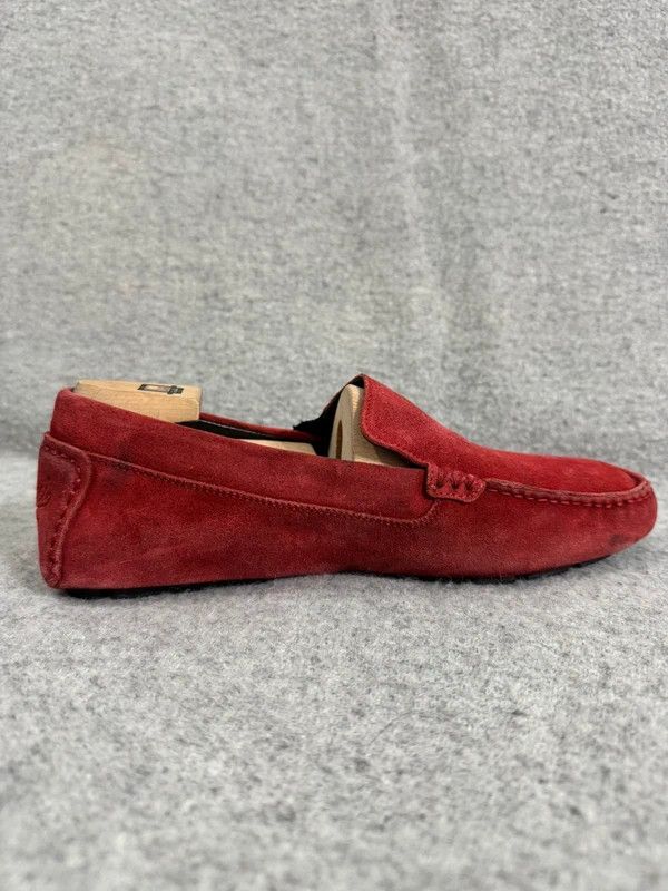 Gucci Gucci Web Suede Leather Slip-on Red Loafers size 40 Size US 7 / EU 40 - 3 Thumbnail