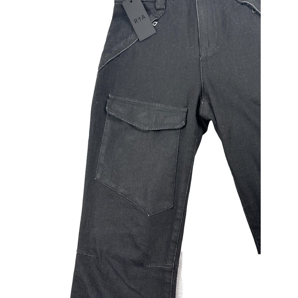 Rta NWT RtA Black Cargo Jeans – Italian Stretch Denim, Size 25 Size 25" / US 0 / IT 36 - 9 Thumbnail