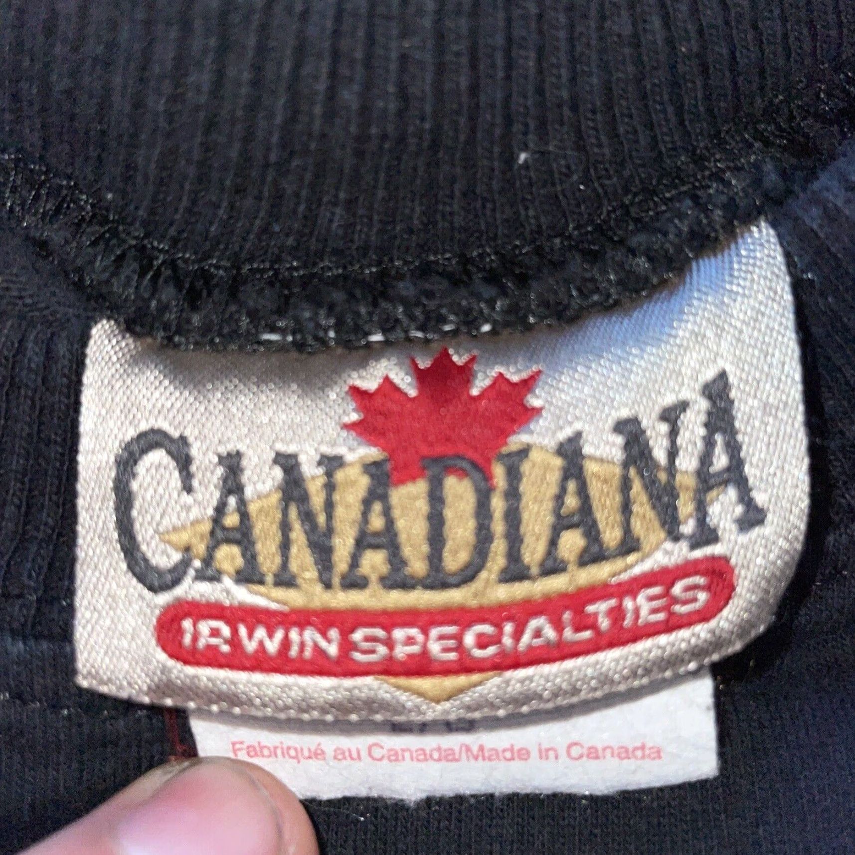 Vintage VINTAGE Canadiana Irwin Specialties T-Shirt Men L Black Mens Size L Size US L / EU 52-54 / 3 - 3 Thumbnail