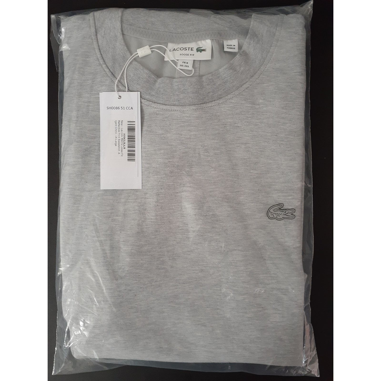 Lacoste Lacoste Men's Loose Fit Reflective Print Sweatshirt 3XL Size US XXL / EU 58 / 5 - 2 Thumbnail