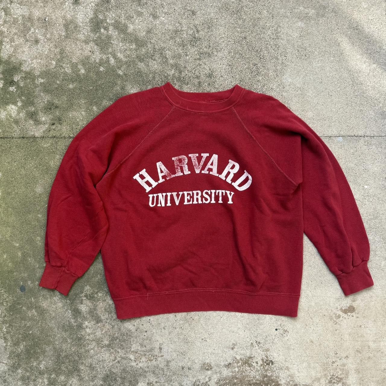 Vintage true vintage red harvard crewneck sweatshirt collegiate Size US S / EU 44-46 / 1 - 1 Thumbnail