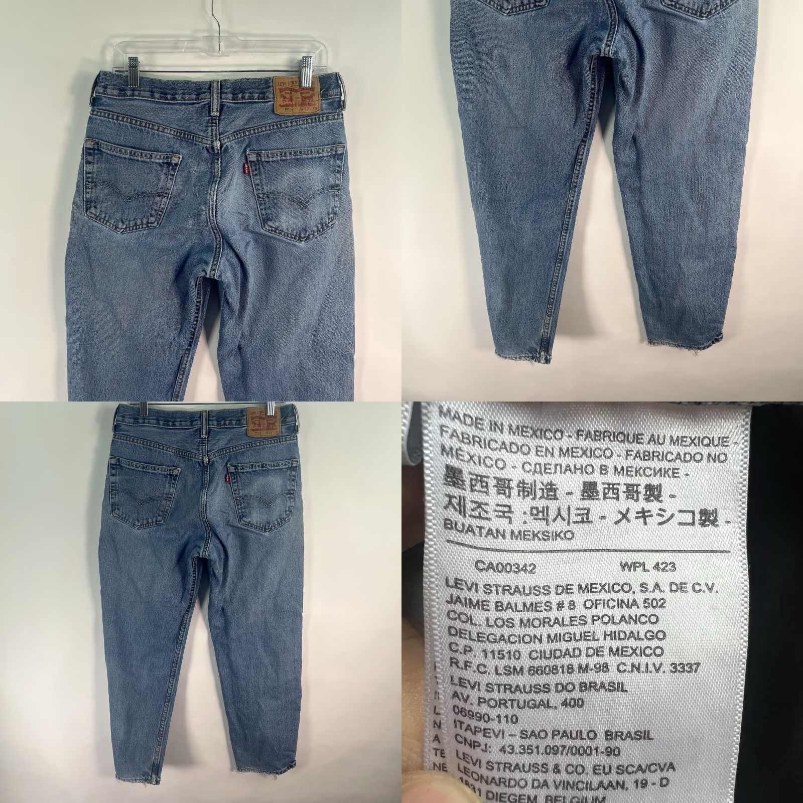 Levi's Levi’s 550 Relaxed Fit Straight Denim Jeans Men 32X 30 Blue Distressed Size US 32 / EU 48 - 8 Thumbnail
