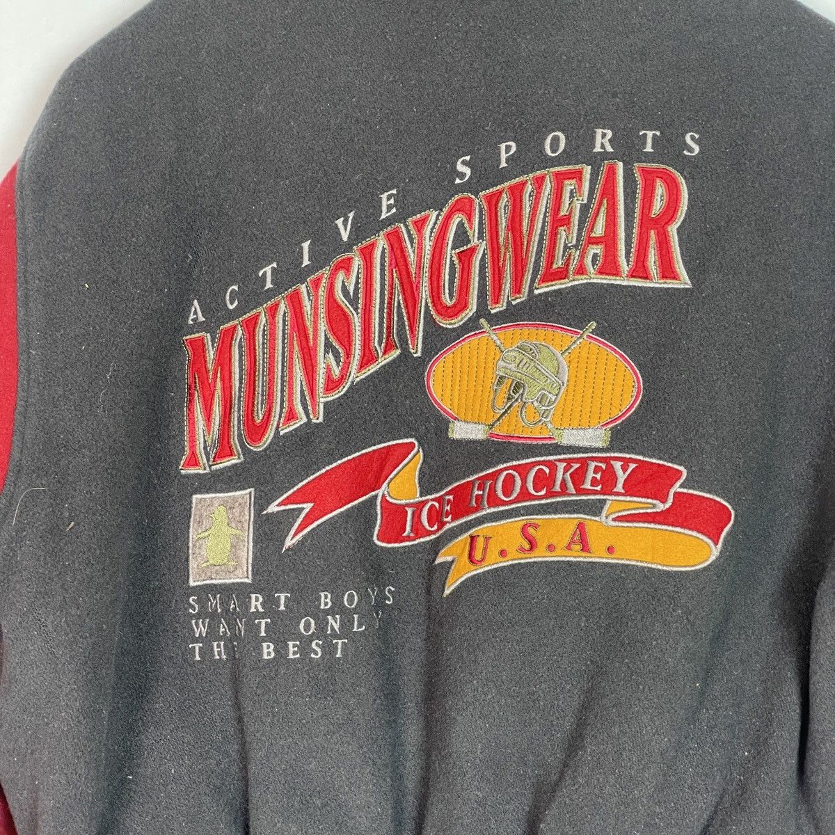 NHL NHL Munsingwear Ice Hockey USA Bomber Jacket Size US S / EU 44-46 / 1 - 2 Thumbnail