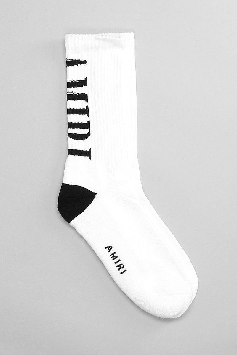 o1gr1nt0325 Size: 43-44 / Vertical Logo Socks in White/Black