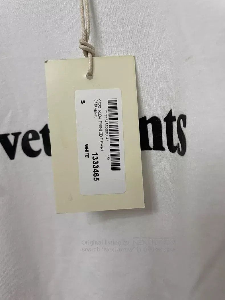 Vetements Vetements White Crew Neck Short Sleeve S Size US S / EU 44-46 / 1 - 4 Thumbnail