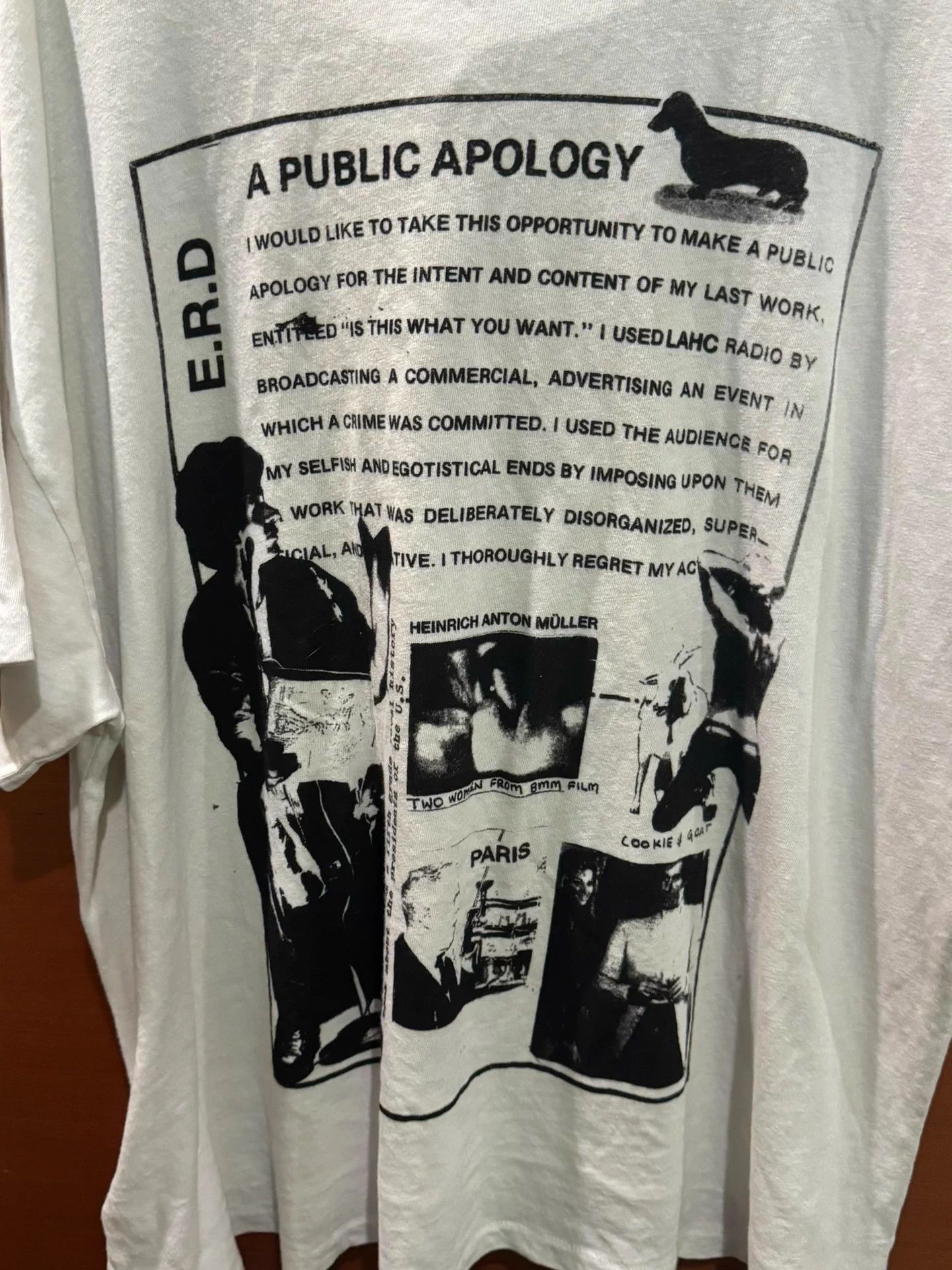 Enfants Riches Deprimes ERD 24FW White Open Apology Letter Short Tee L Size US L / EU 52-54 / 3 - 3 Thumbnail
