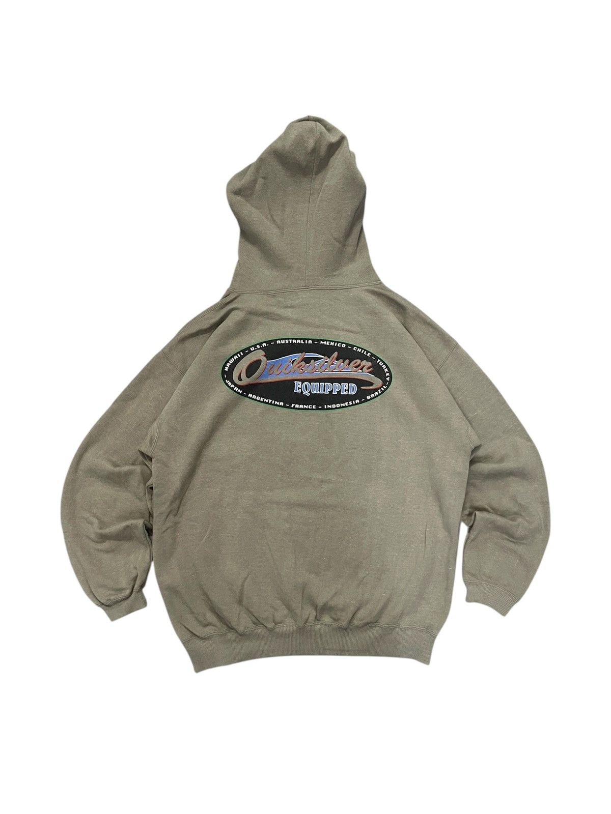Quiksilver 90s QUICKSILVER EQUIPMENT PULLOVER HOODIE SUN FADED Size US XL / EU 56 / 4 - 2 Thumbnail