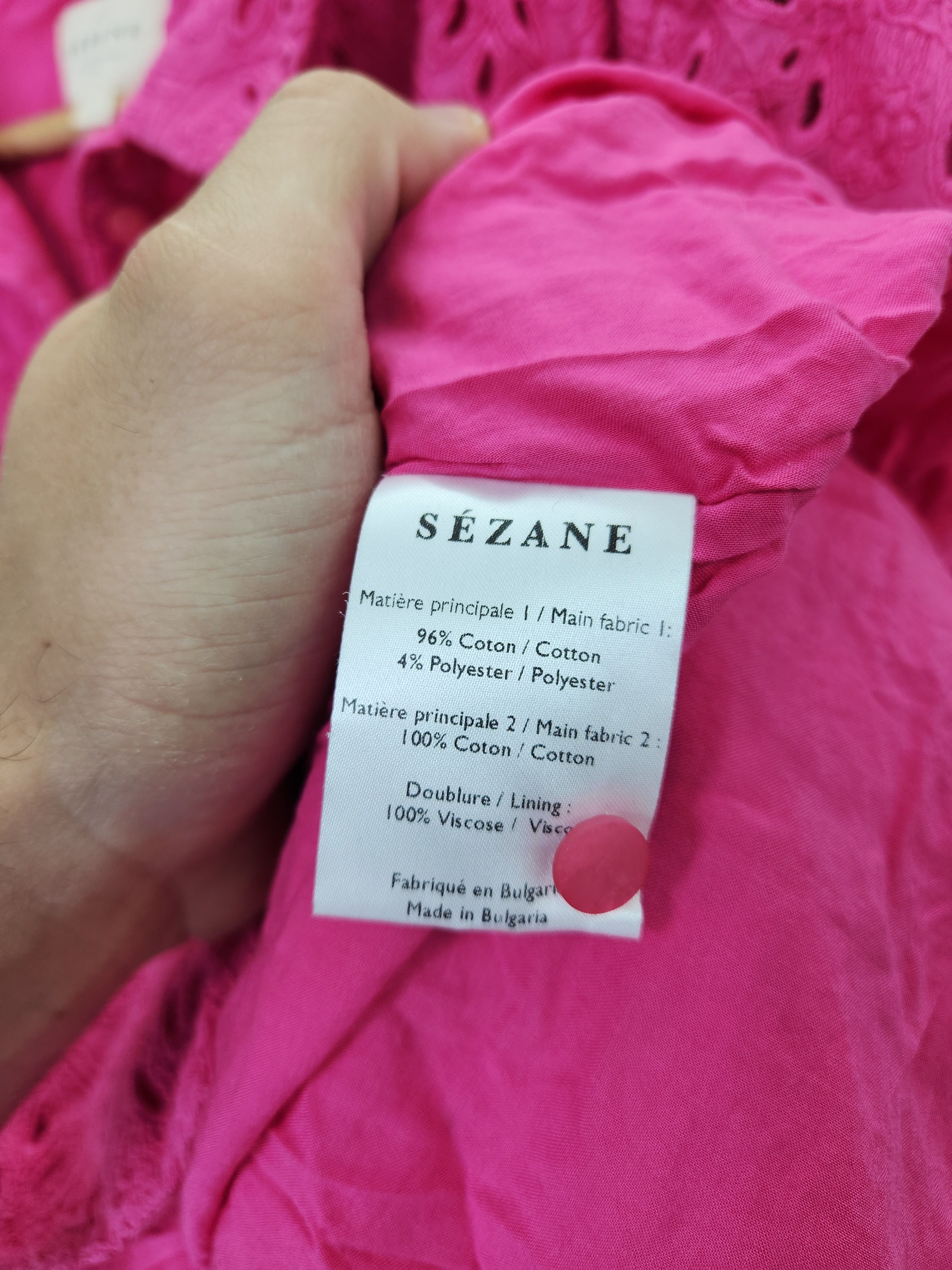 Sezane SS22 Sezane sol cotton dress pink button ups size 44 Size M / US 6-8 / IT 42-44 - 9 Thumbnail
