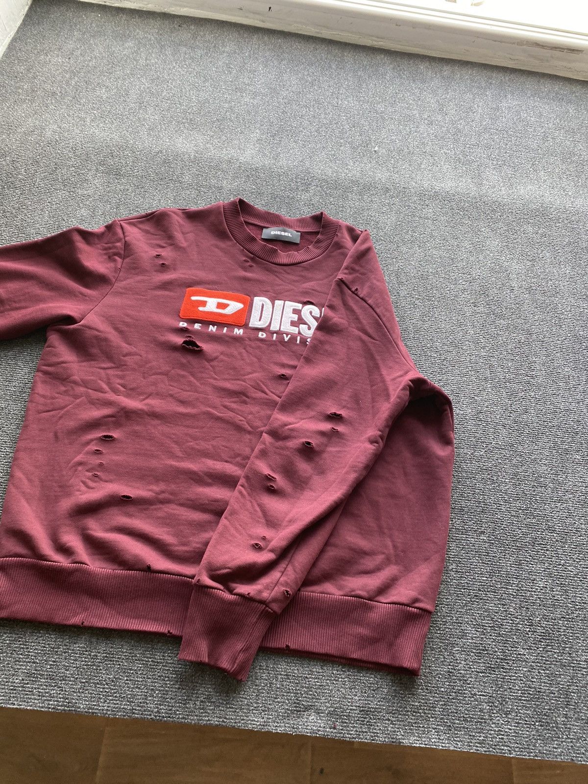 Diesel 🔥Diesel distressed mens sweatshirt punk opium Size US S / EU 44-46 / 1 - 18 Thumbnail