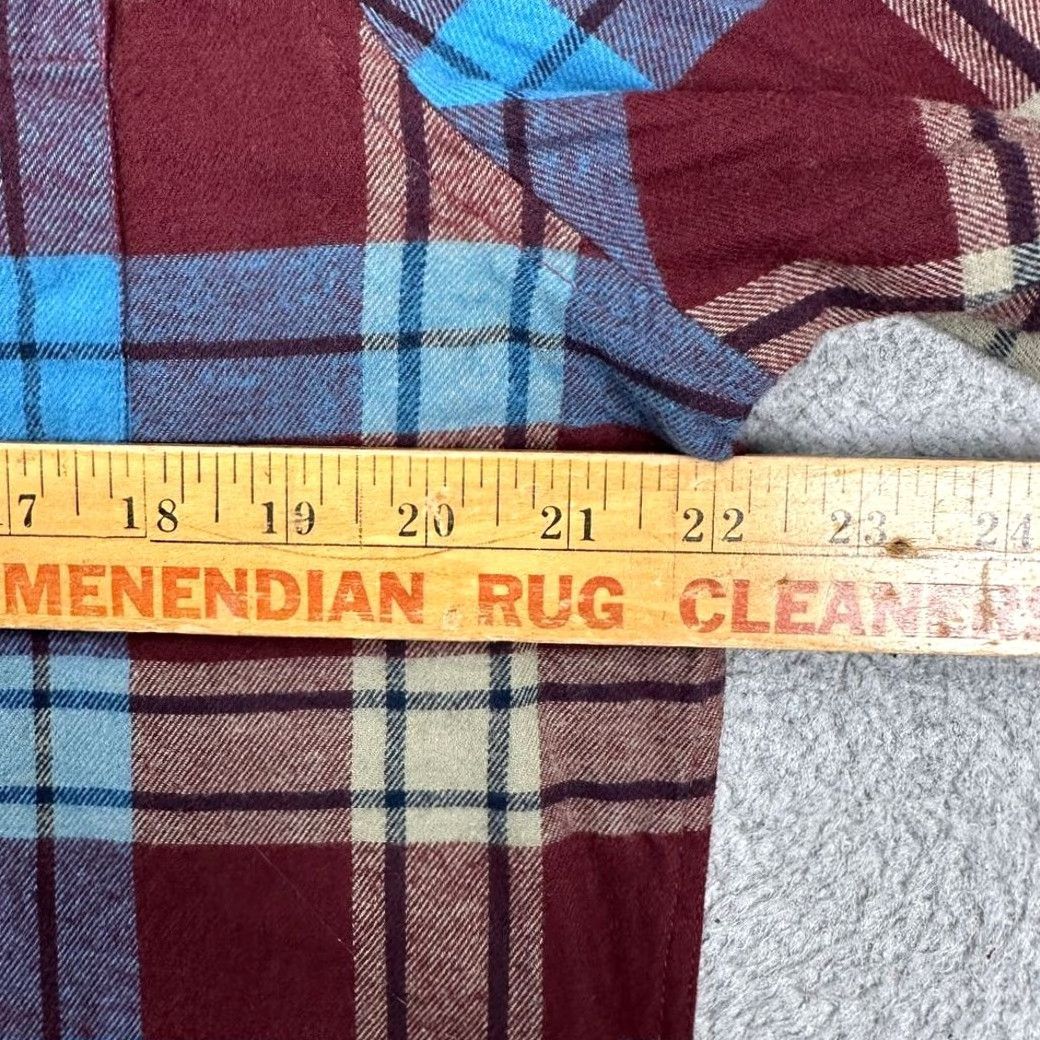 Vintage St. John's Bay Flannel Shirt Mens M Maroon Plaid Button-Down NEW Size US M / EU 48-50 / 2 - 6 Thumbnail