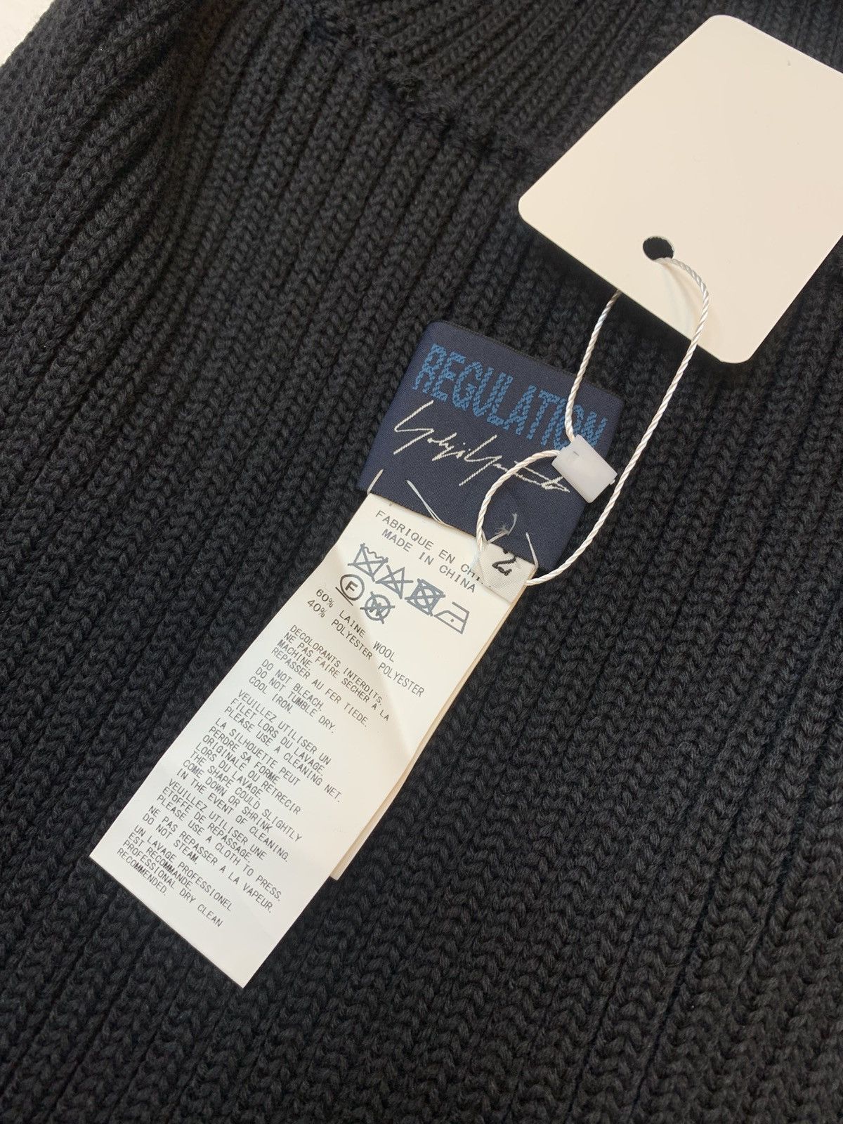 Yohji Yamamoto Yohji Yamamoto Regulation Asymmetrical High Neck Knit Top Size US M / EU 48-50 / 2 - 11 Thumbnail