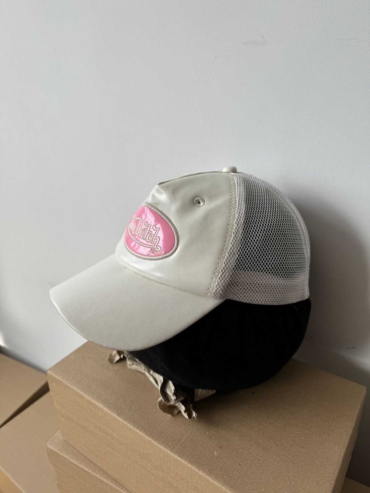 Vintage × Von Dutch Rare Vintage Von Dutch Leather Trucker Cap Hat Size ONE SIZE - 5 Thumbnail