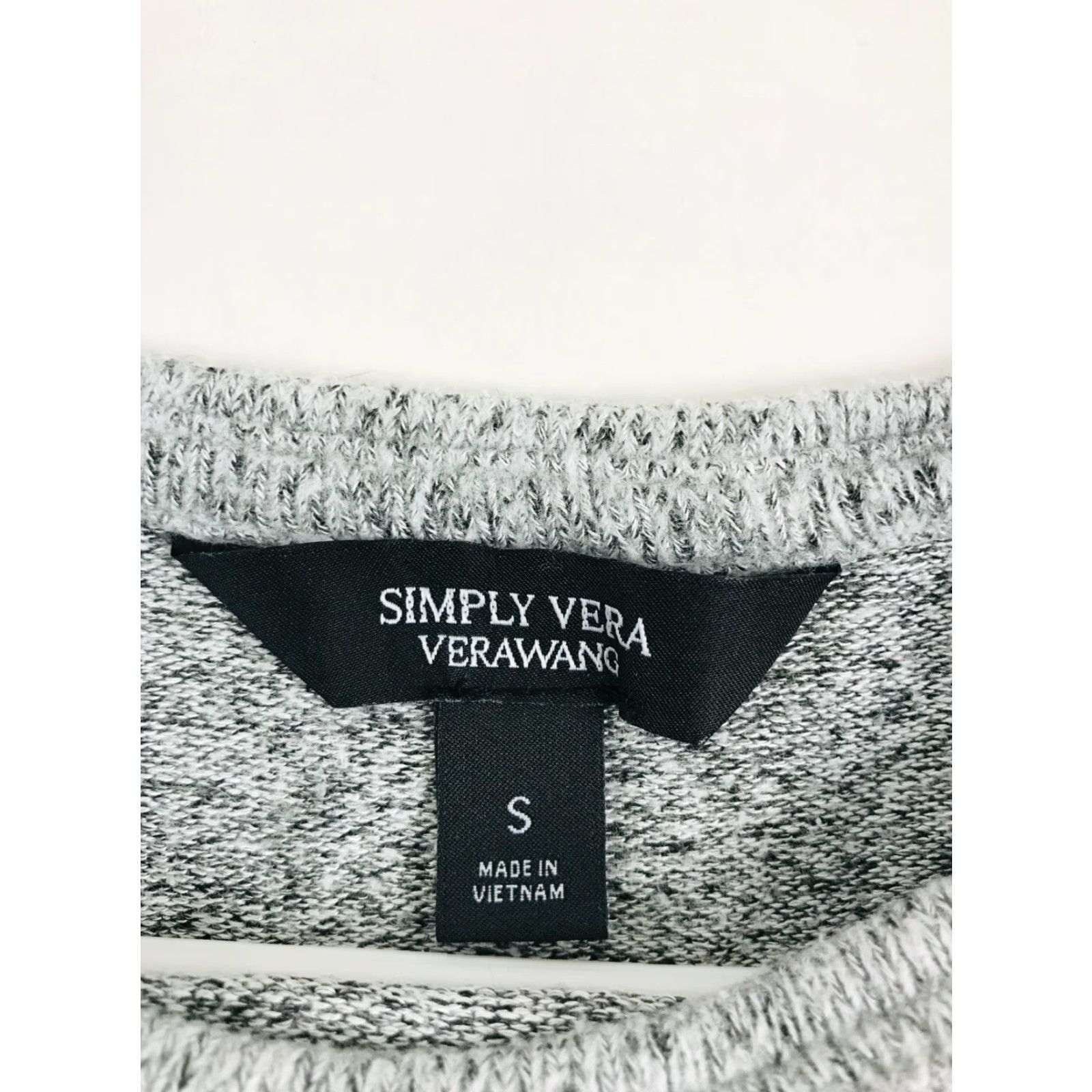 Vintage Simply Vera Vera Wang Sweater Women's Small Gray Black Oversized Tie Front Size S / US 4 / IT 40 - 6 Thumbnail