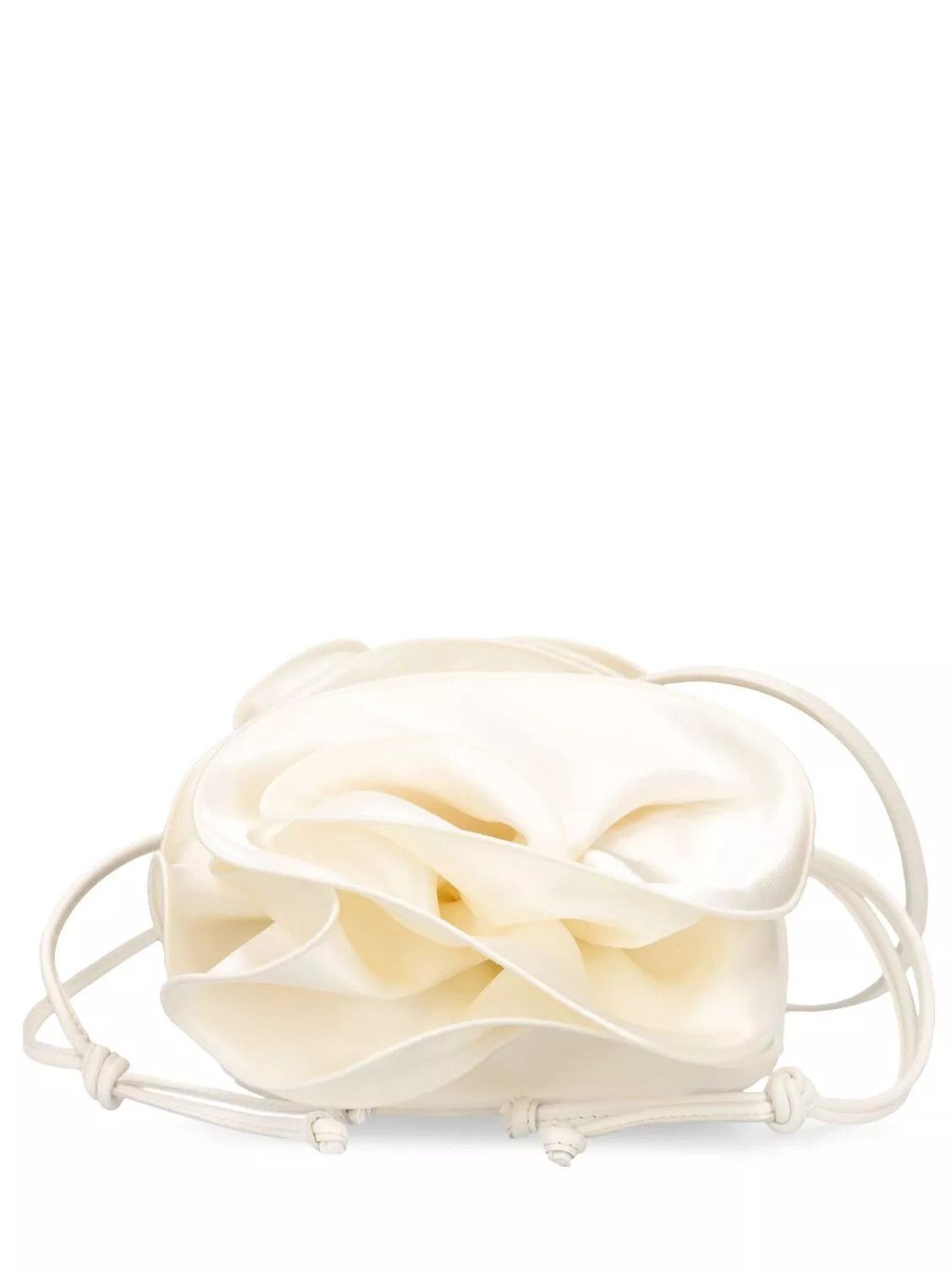 Magda Butrym Cream Satin Shoulder Bag New Authentic