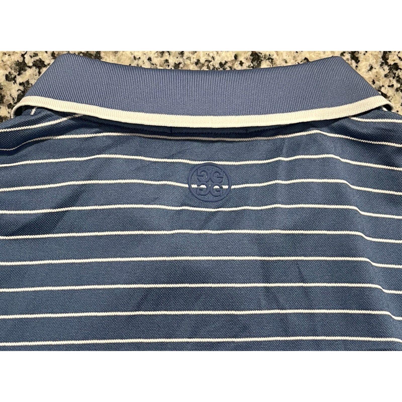 G/FORE G/FORE Polo Shirt Men L Short Sleeve Striped Blue White Stretch Golf Casual Activewear Polo Shirt Mens L Blue White Striped Size US L / EU 52-54 / 3 - 5 Thumbnail