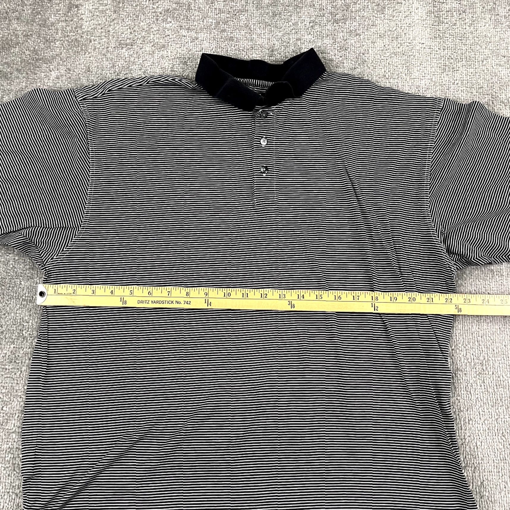 Vintage VINTAGE Nike Tiger Woods Polo Shirt Mens Large White Black Striped Golf Retro Y2K Short Sleeve Size US L / EU 52-54 / 3 - 5 Thumbnail