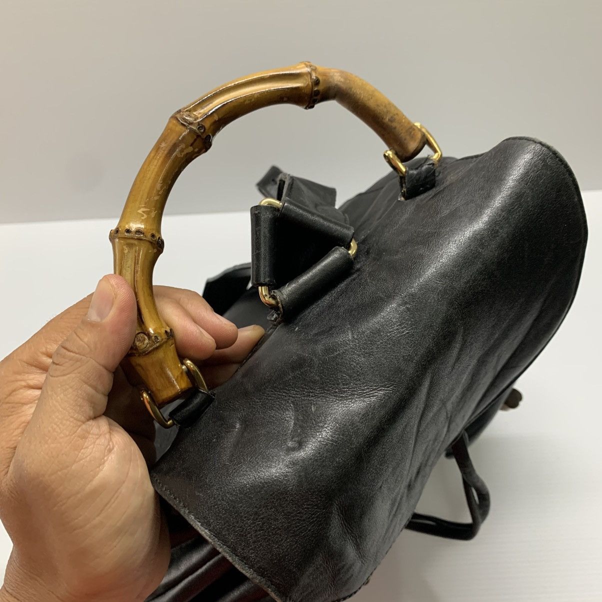 Gucci Gucci Bamboo Leather Backpack Size ONE SIZE - 4 Thumbnail