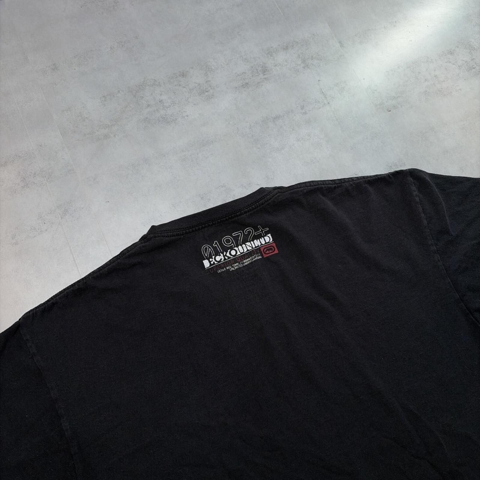 Ecko Unltd. Y2K Black Ecko Unltd Grunge Skater Gothic T-Shirt Size US XXL / EU 58 / 5 - 7 Thumbnail